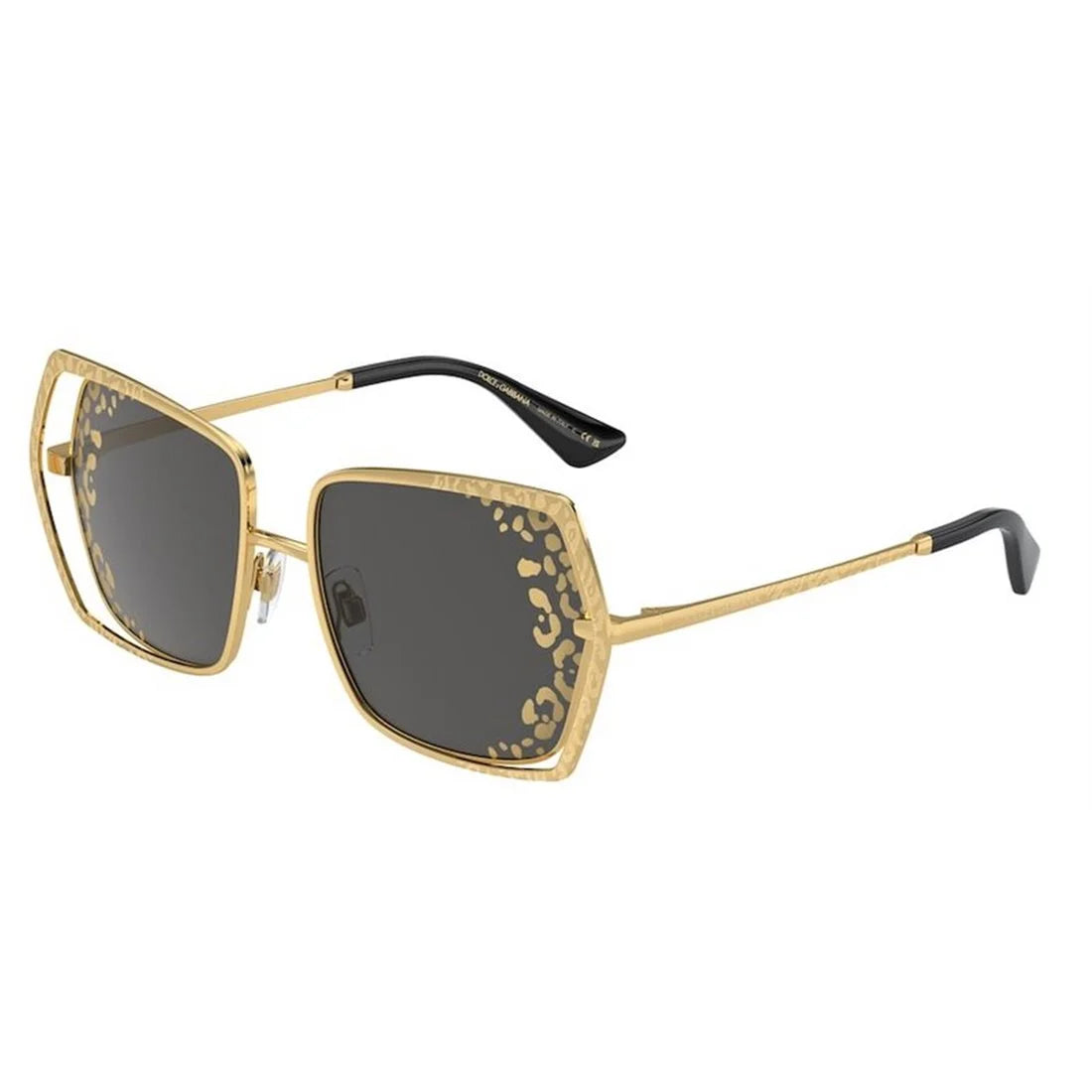 DOLCE & GABBANA Stylish Women's Sunglasses with Leopard Print Accents