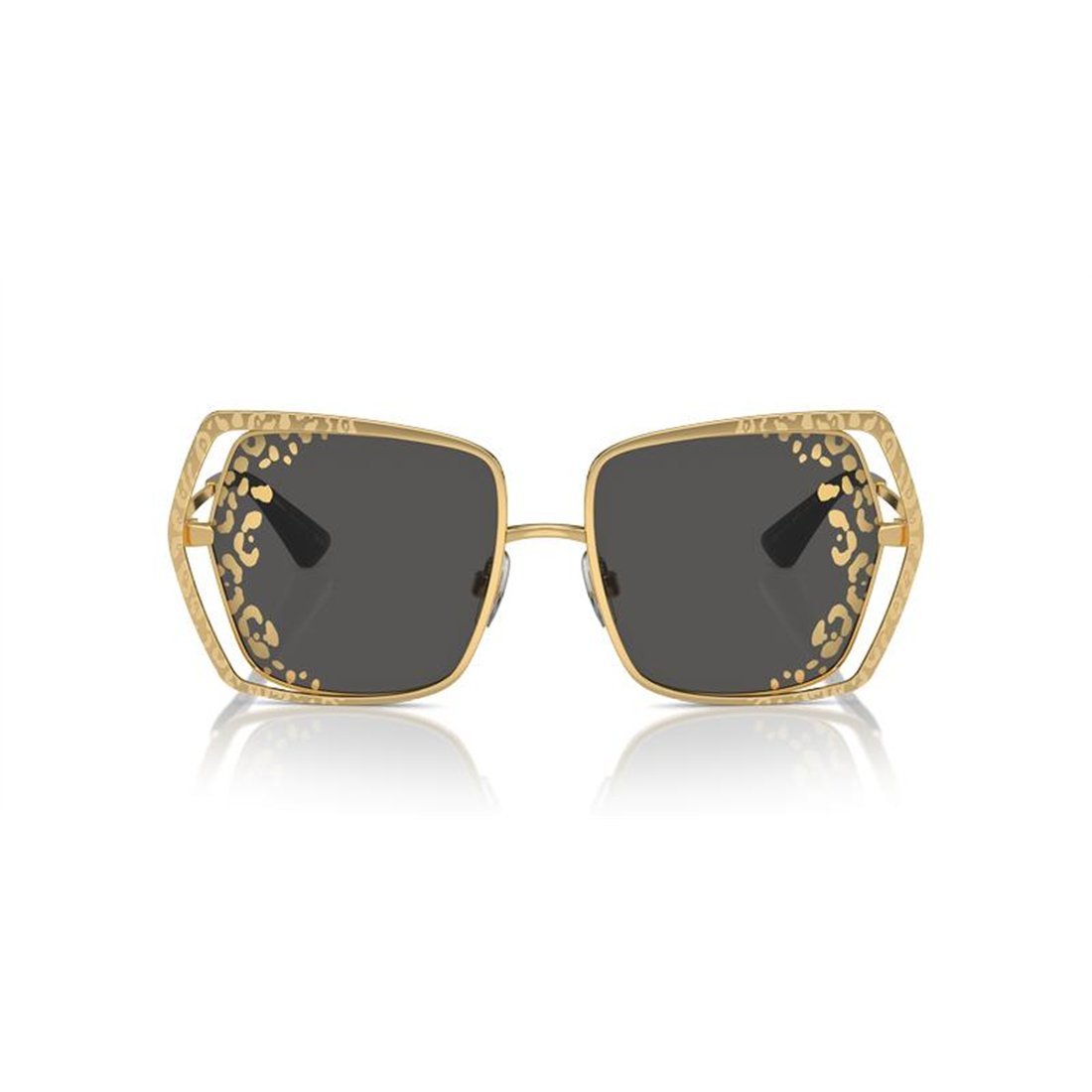 DOLCE & GABBANA Stylish Women's Sunglasses with Leopard Print Accents