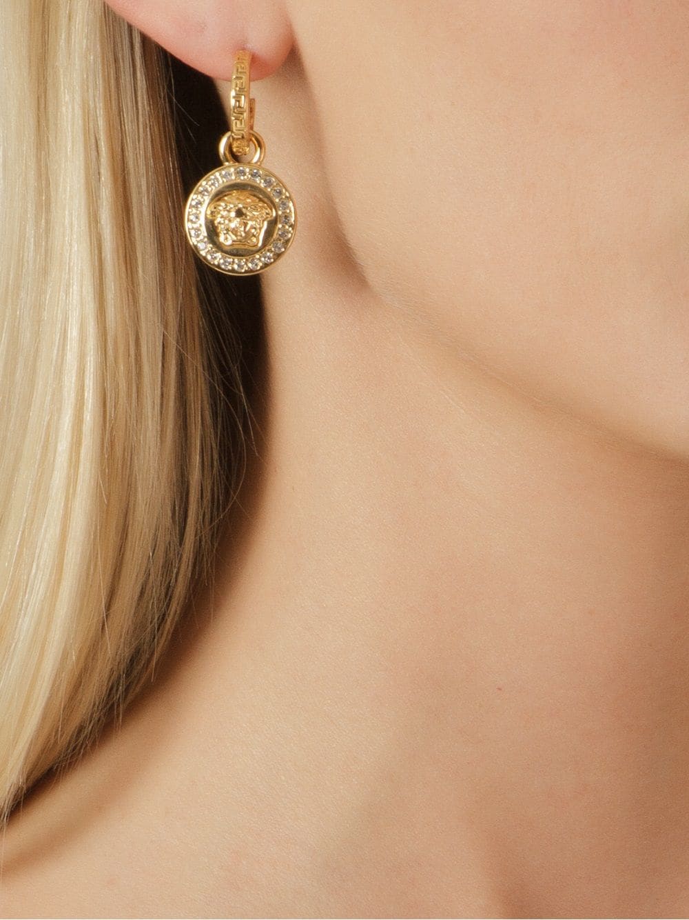 VERSACE Greek Medusa Drop Earrings