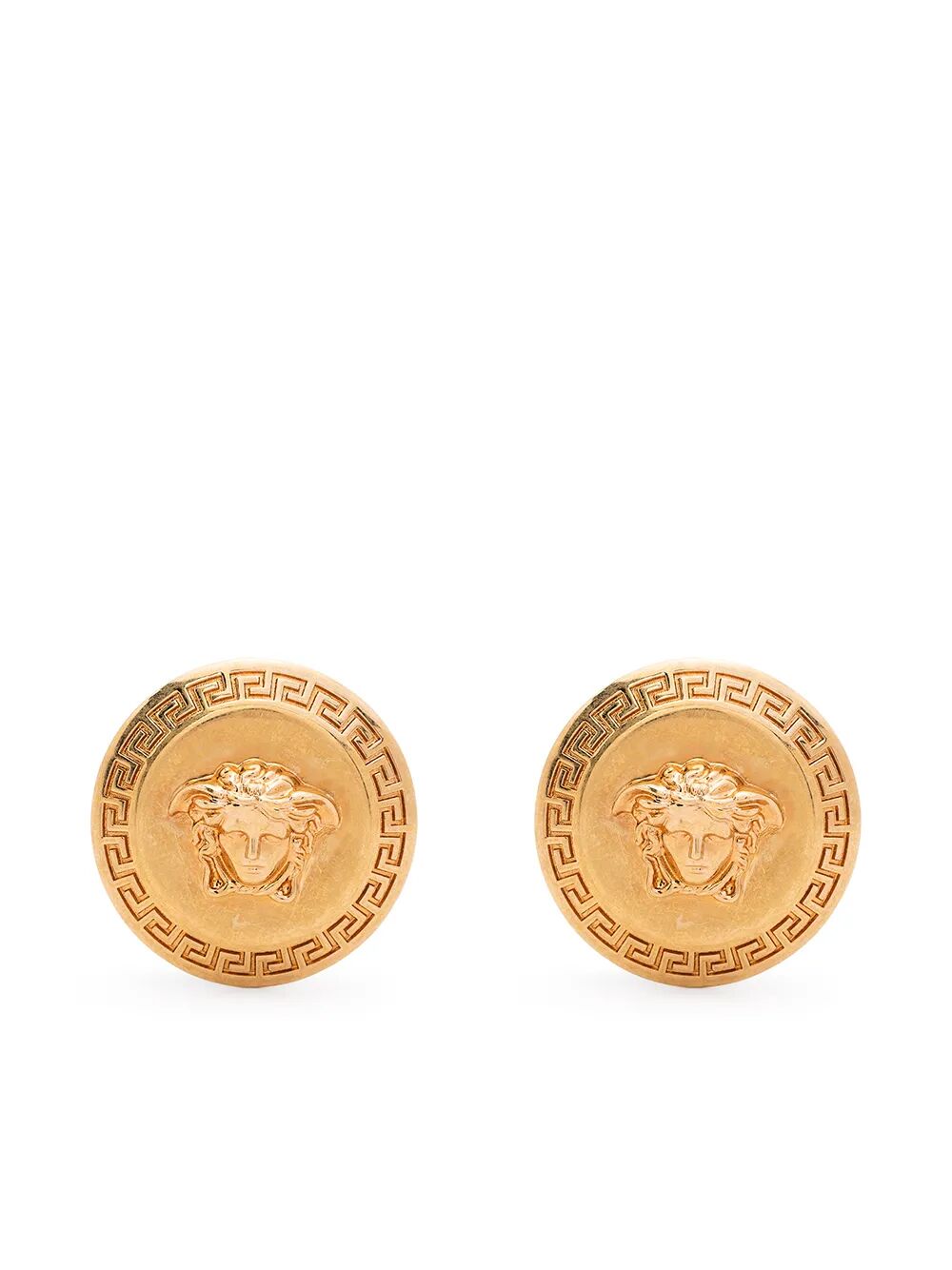 VERSACE Metallic Hoop Earrings for Women