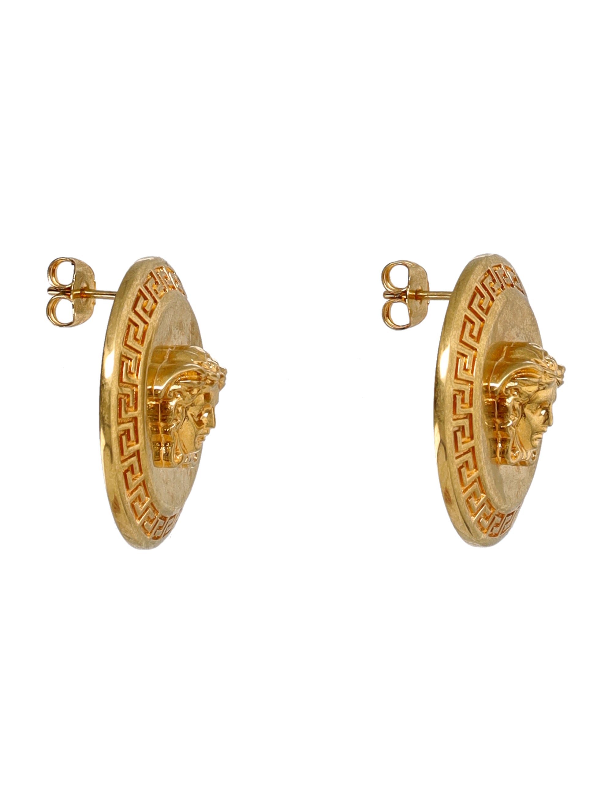 VERSACE Medusa Vintage Effect Stud Earrings - 3.5 CM