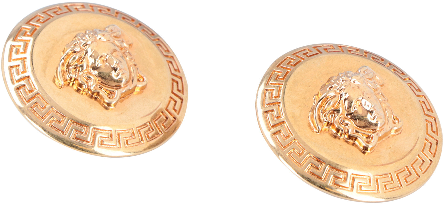 VERSACE Medusa Vintage Effect Stud Earrings - 3.5 CM