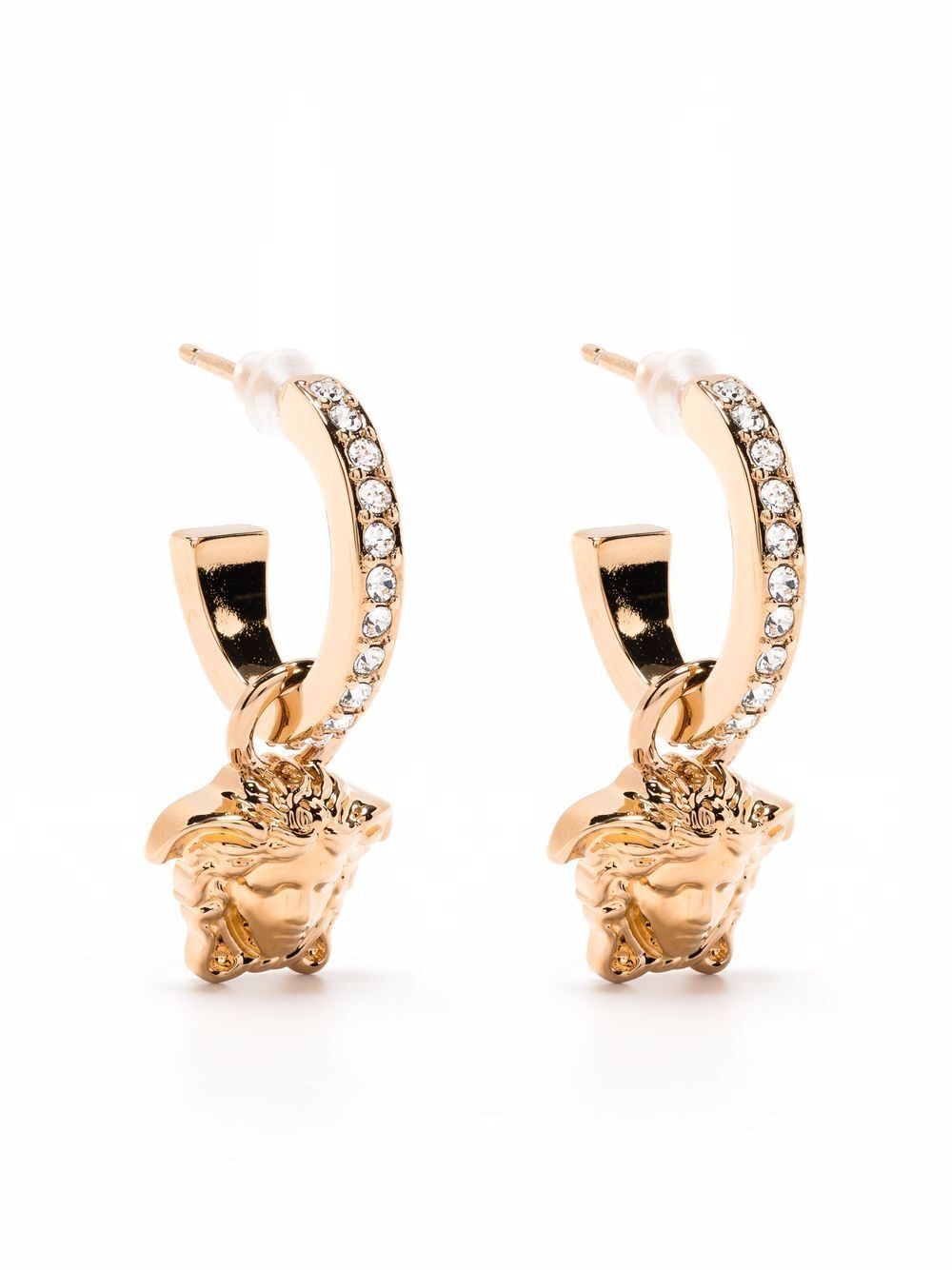 VERSACE Elegant Crystal-Embellished Earrings