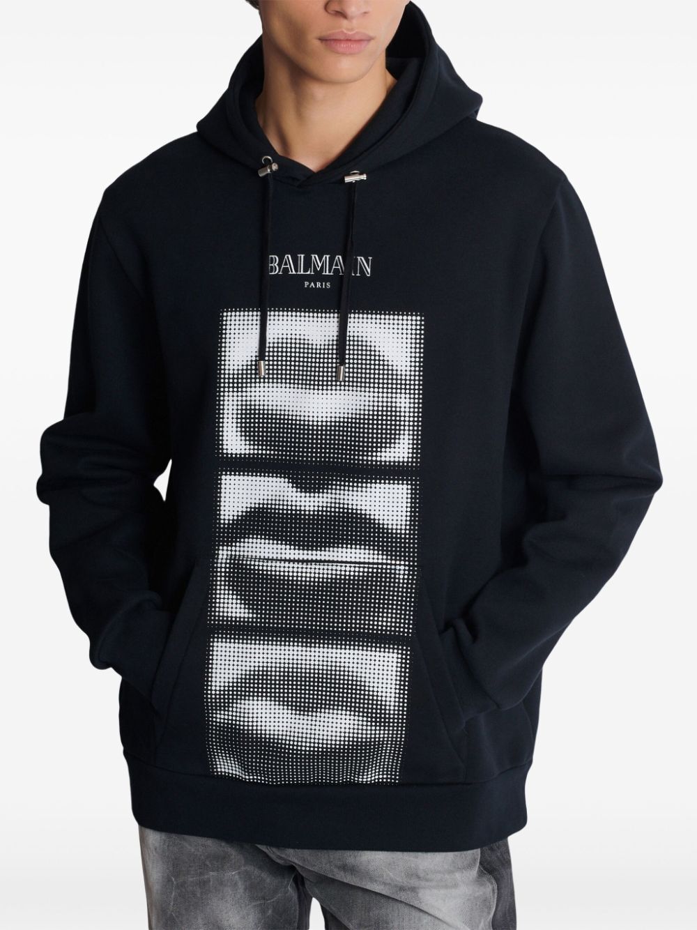 BALMAIN Lips Print Mini Hoodie