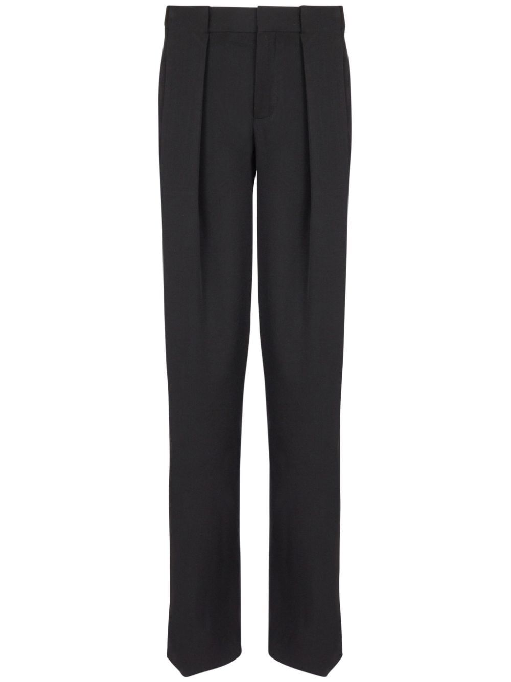 BALMAIN Men's Pleated Wool Pants - FW24 Collection