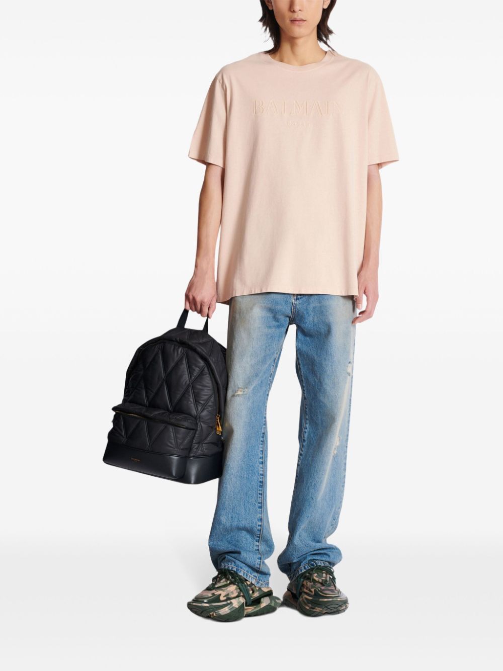 BALMAIN Loose Fit Short Sleeve T-Shirt for Men