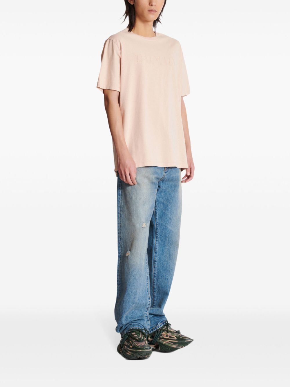 BALMAIN Loose Fit Short Sleeve T-Shirt for Men