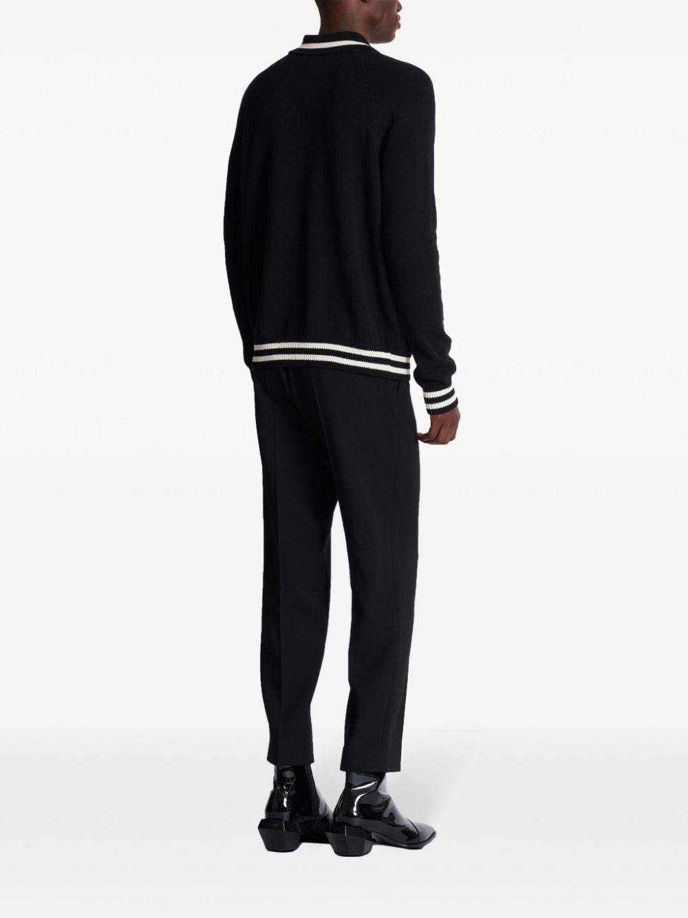 BALMAIN Men's Signature Wool Polo - FW24 Collection