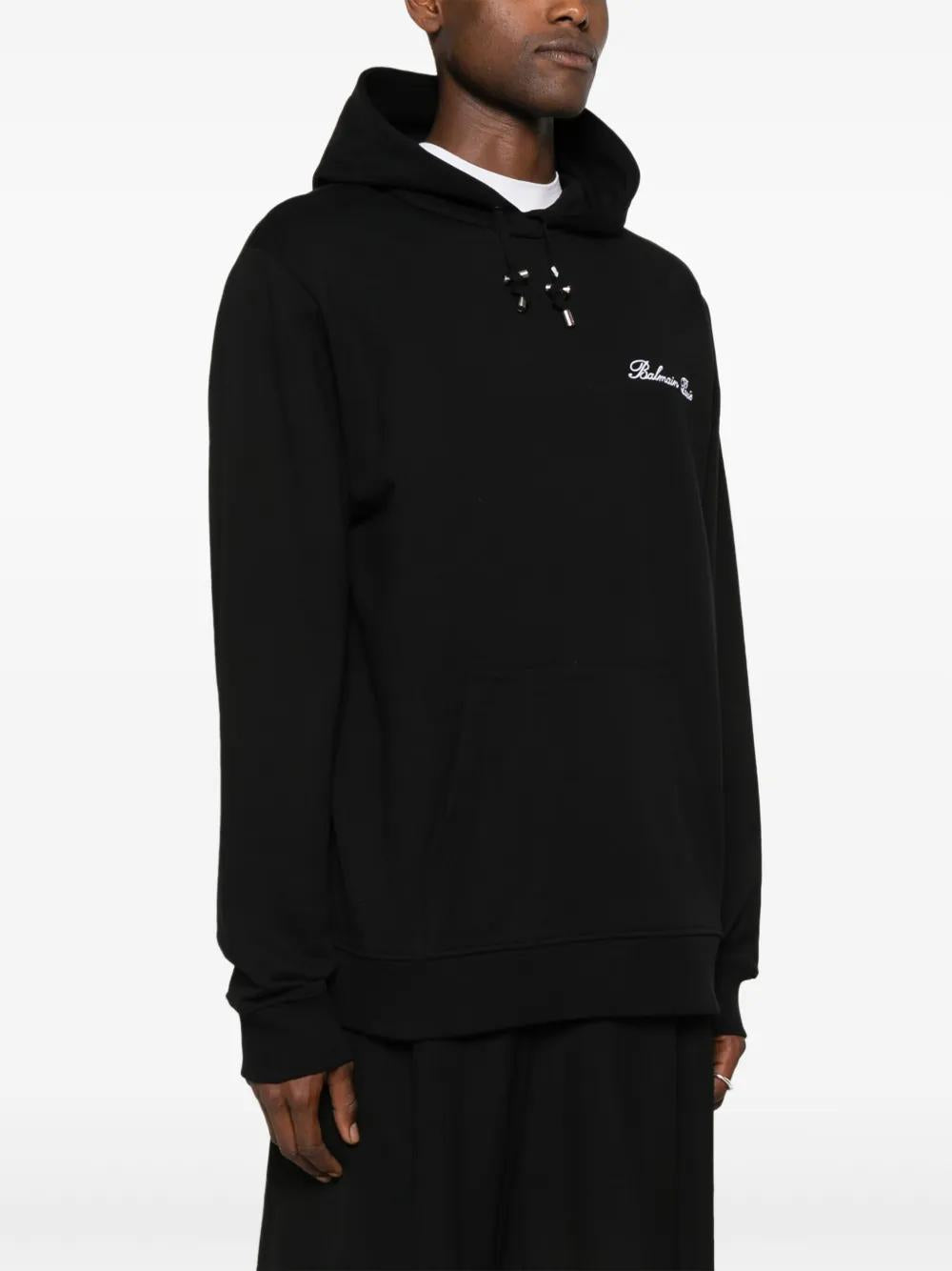 BALMAIN Iconic Cotton Hoodie for Men