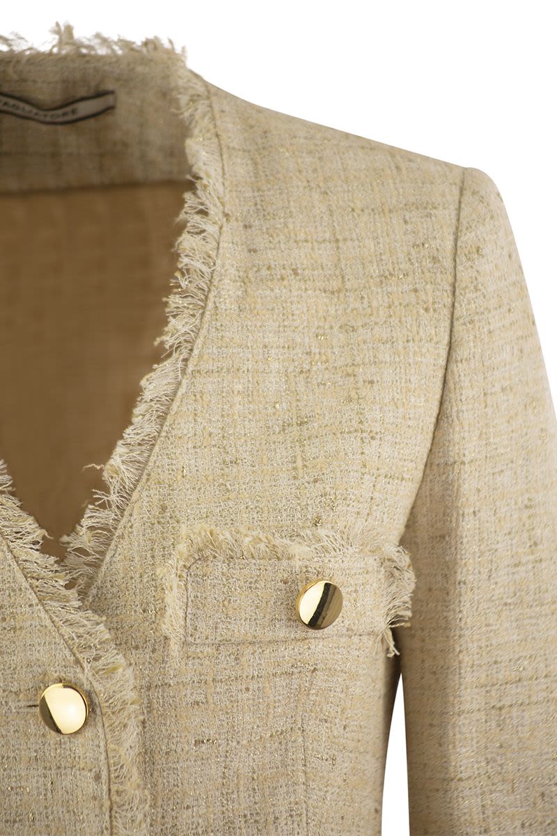TAGLIATORE Dharma Papyrus-Effect Jacket