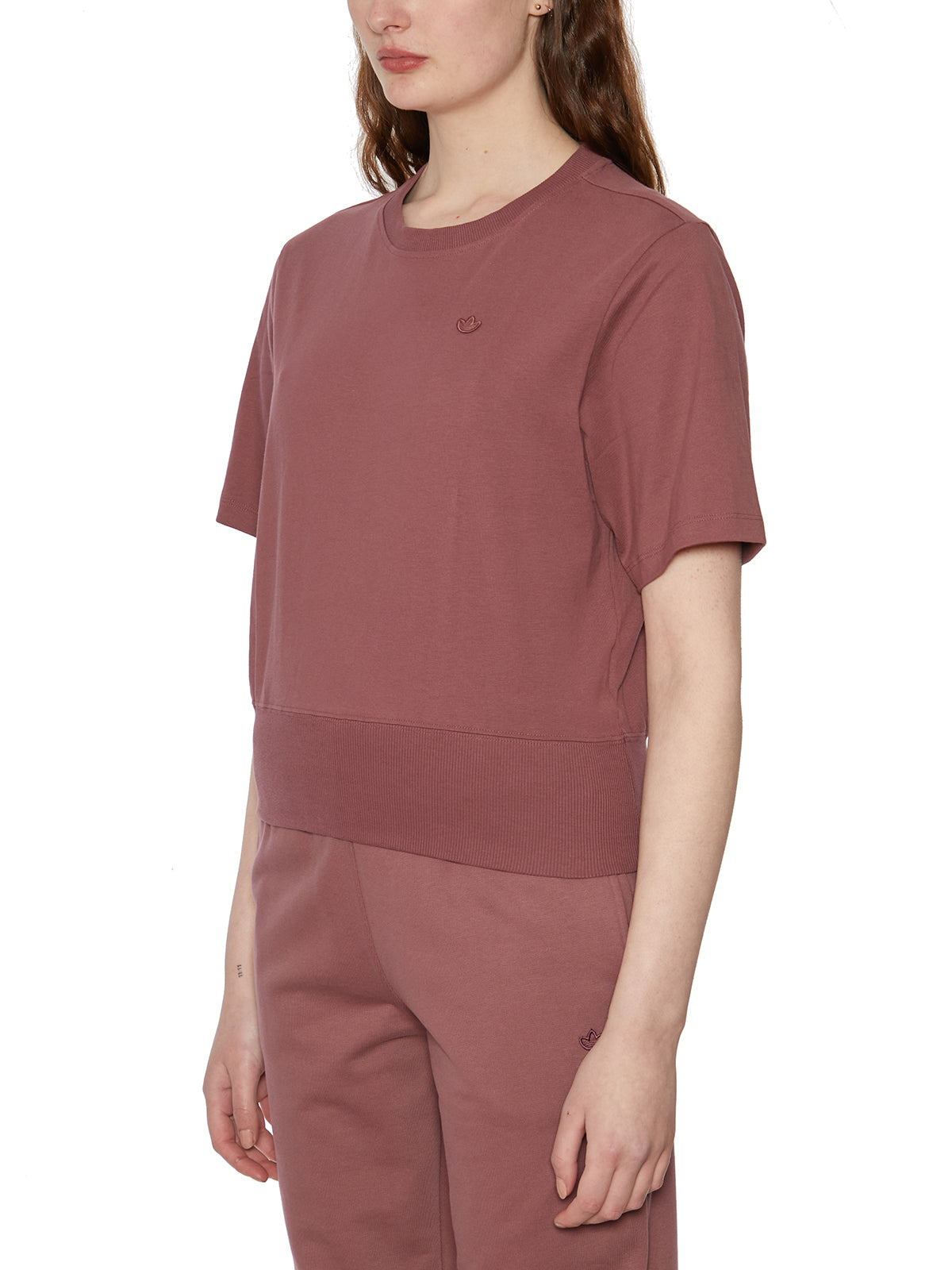 ADIDAS ORIGINALS Oversized Cotton Crew Neck T-Shirt for Women - Size 40