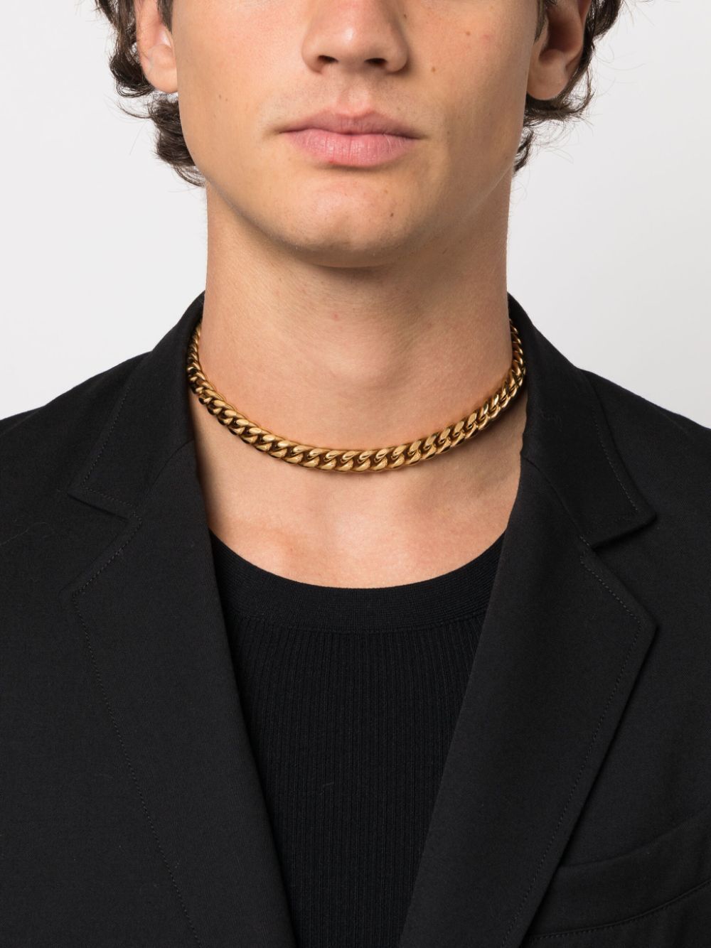 DARKAI Gold Cuban Choker Necklace for Men
