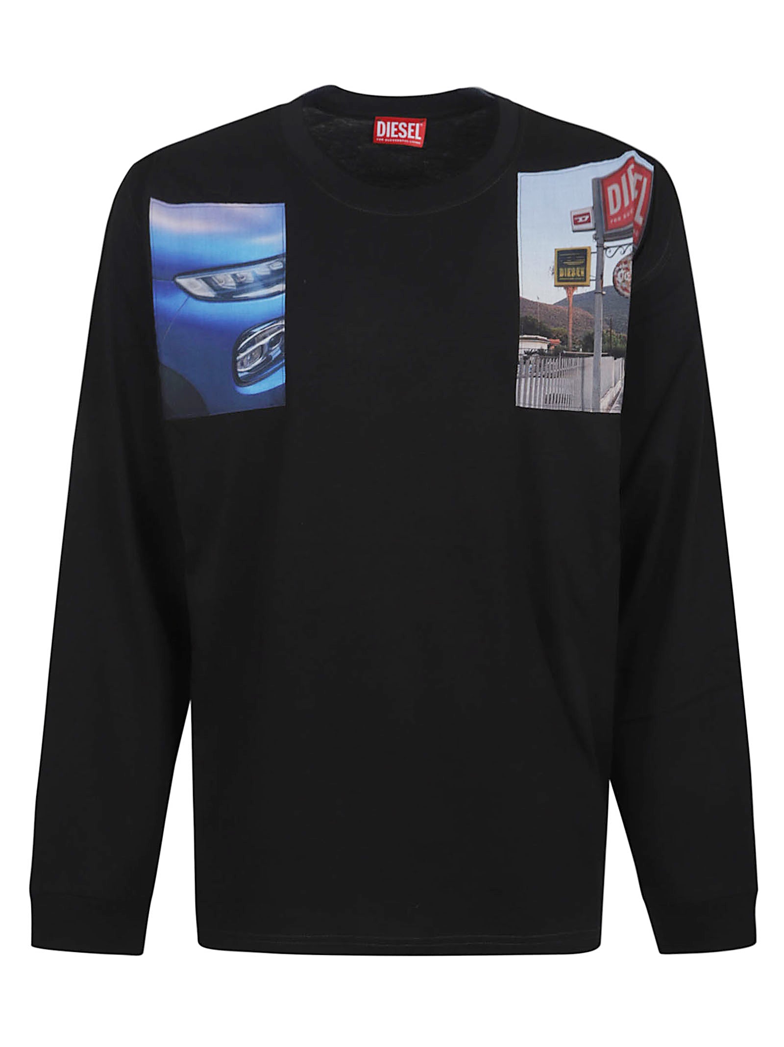 DIESEL Relaxed Fit Organic Cotton T-Shirt Sweater for Men