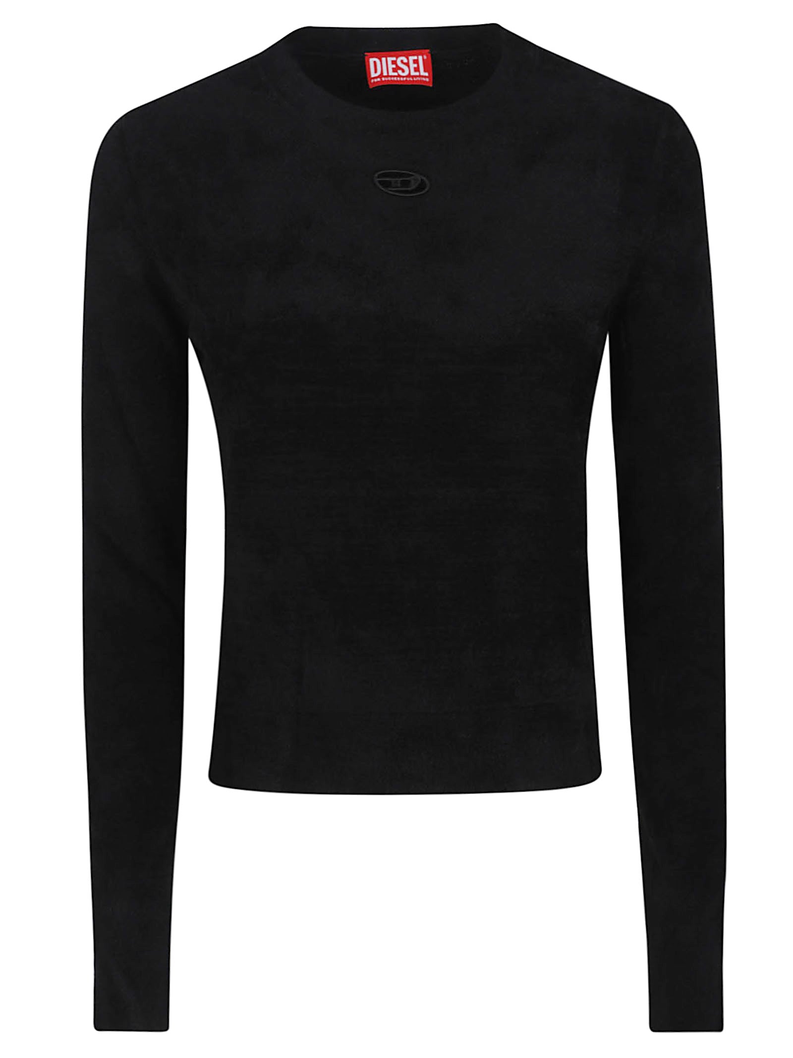 DIESEL Chic Chenille Sweatshirt with Cut-Out Logo - Regular Fit