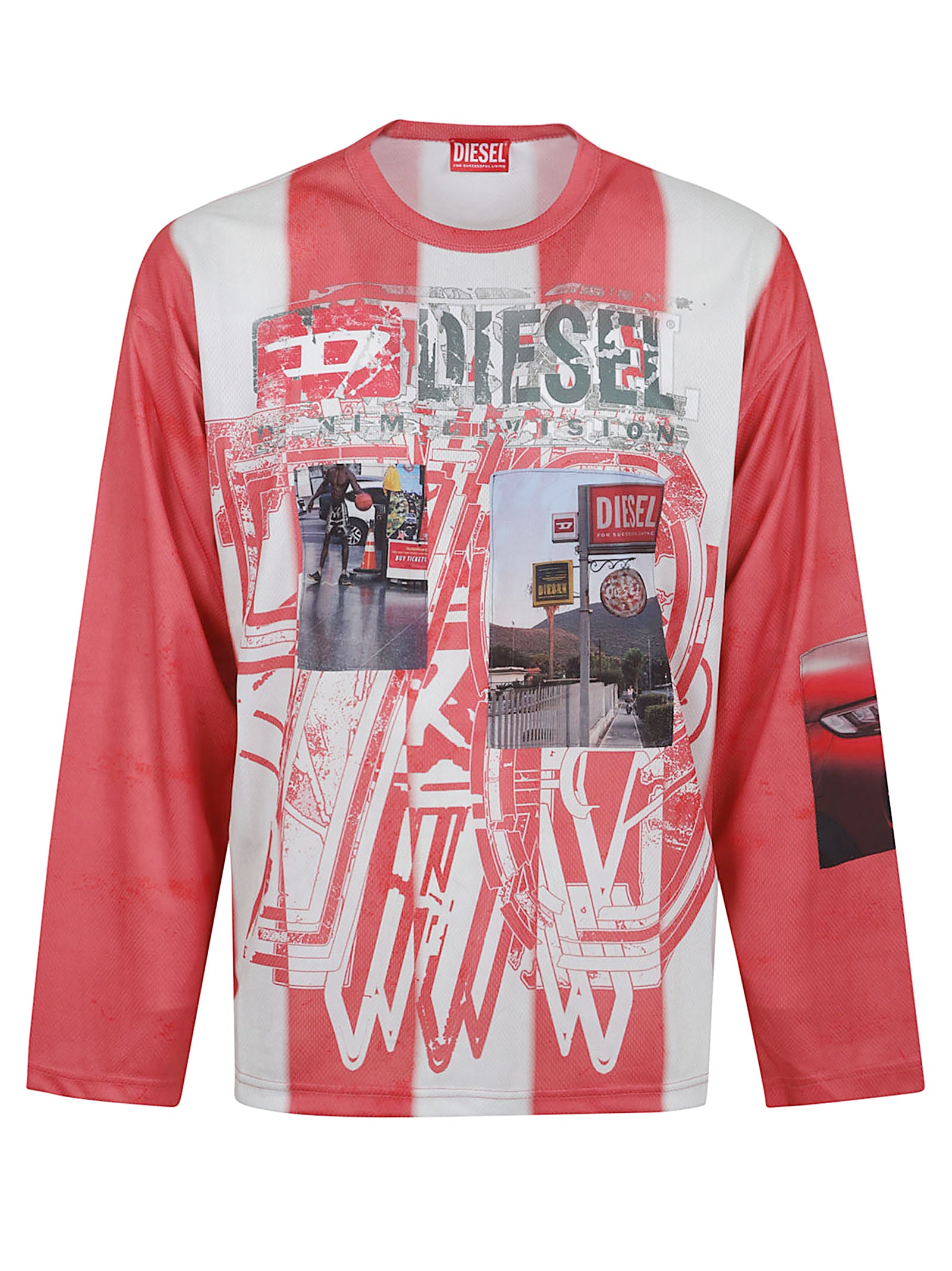 DIESEL Sporty Long Sleeve T-Shirt - Loose Fit