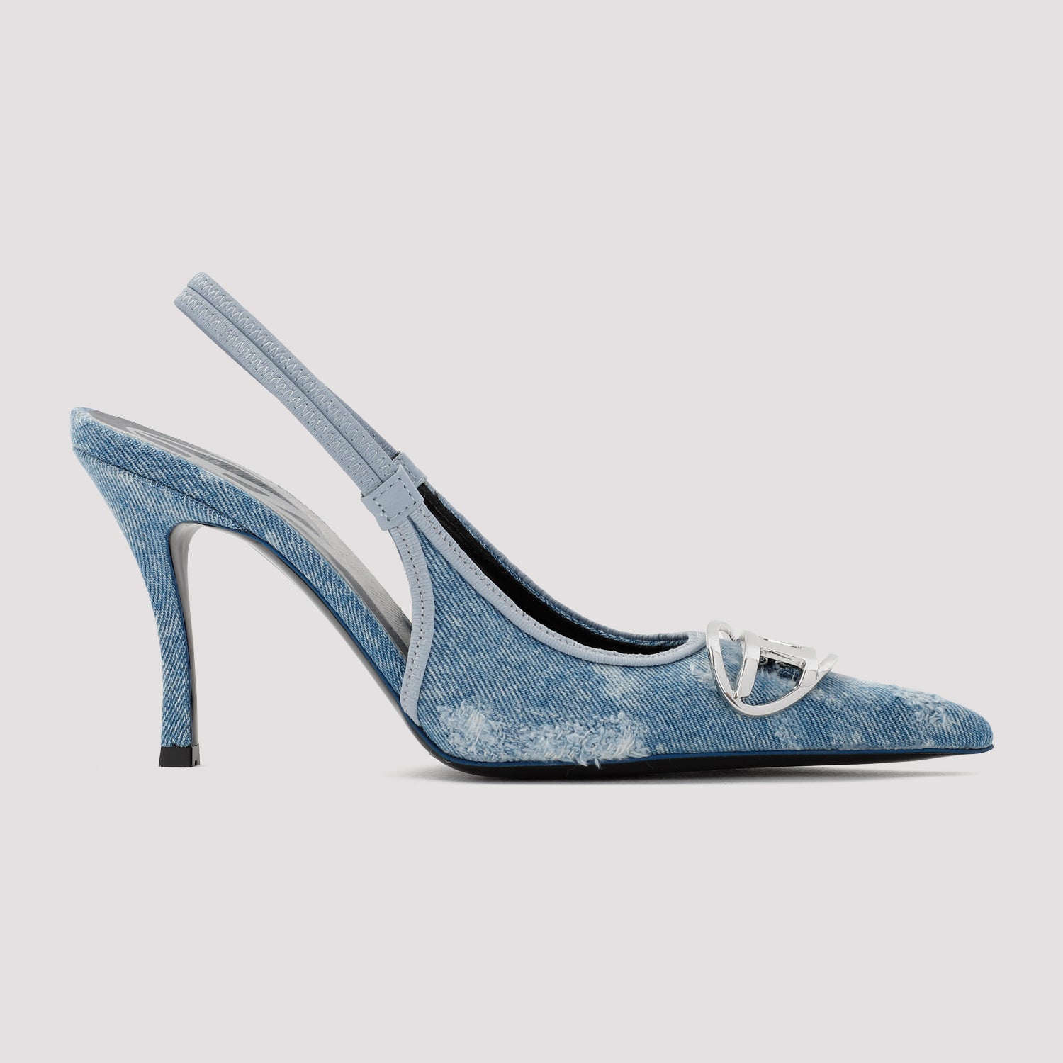 DIESEL Pointed Toe Slingback Pumps with Stiletto Heel