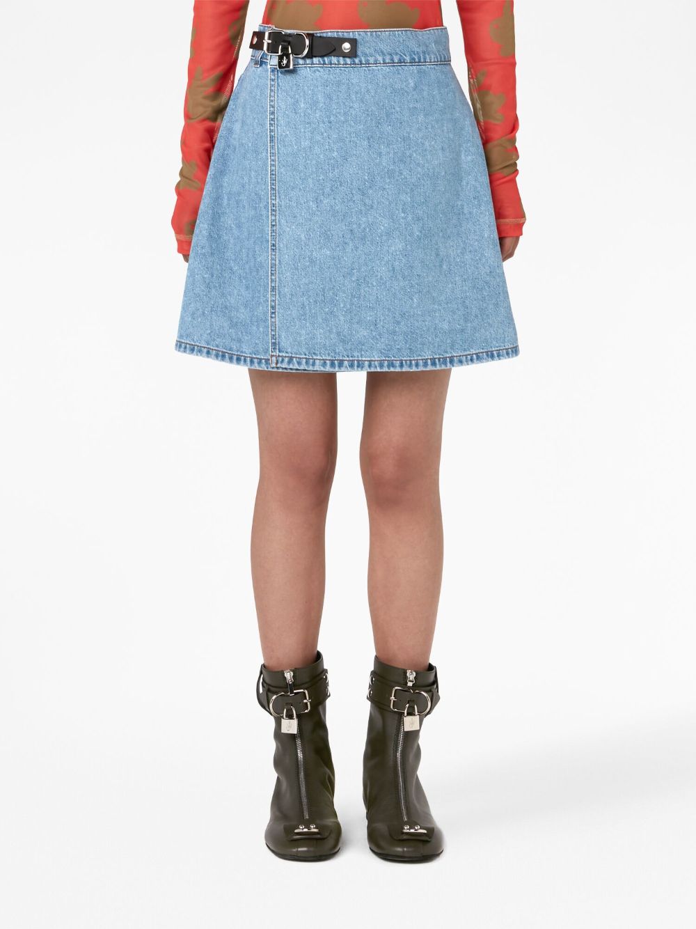 JW ANDERSON Chic Padlock Strap Mini Skirt
