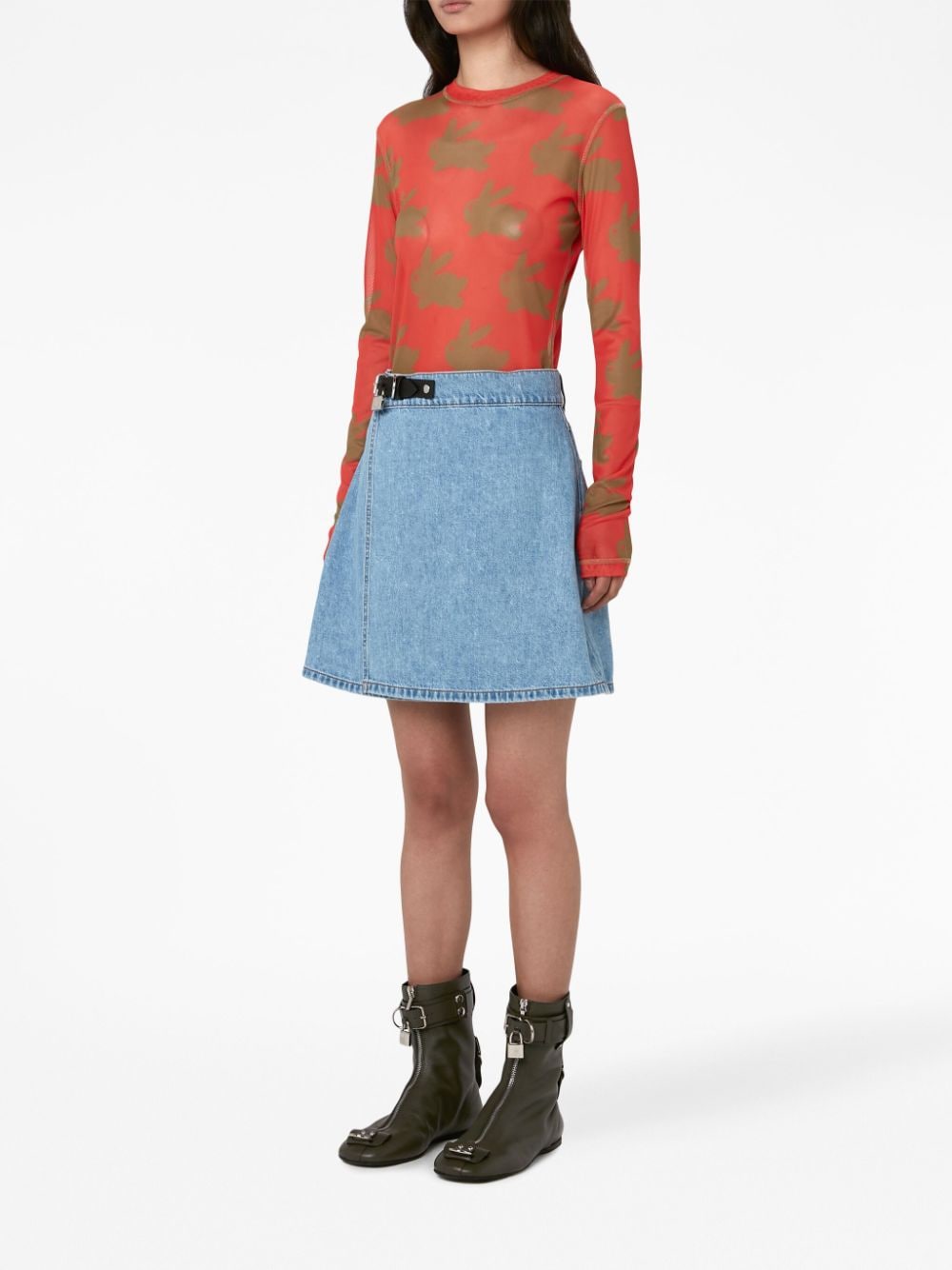 JW ANDERSON Chic Padlock Strap Mini Skirt