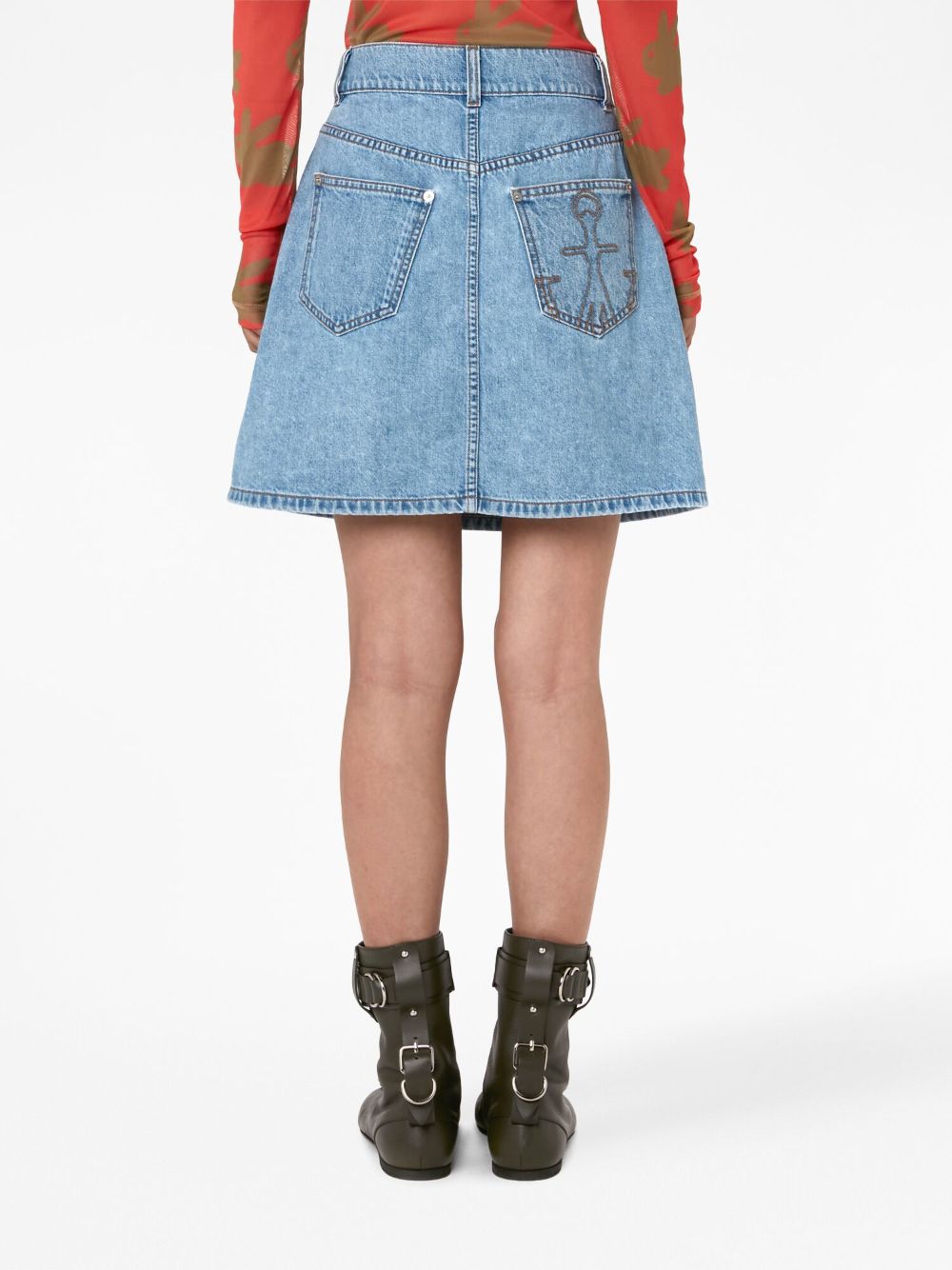 JW ANDERSON Chic Padlock Strap Mini Skirt