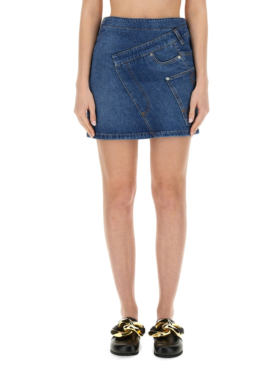 JW ANDERSON Denim Miniskirt - Regular Fit, Size 8