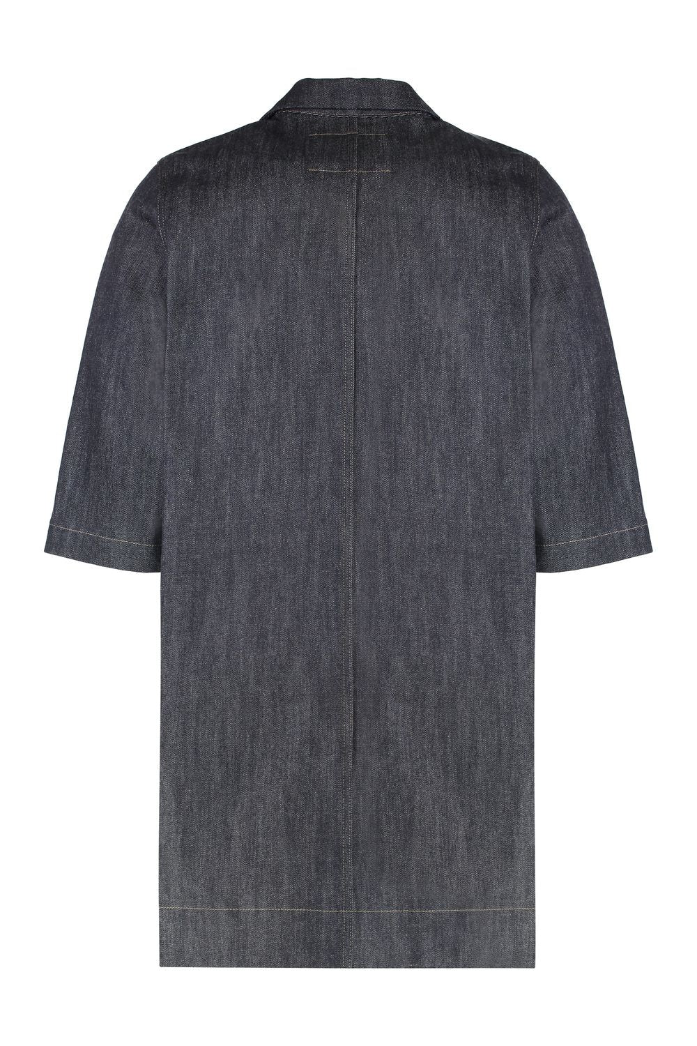 DRKSHDW Men's Overshirt in Denim with Contrast Stitching