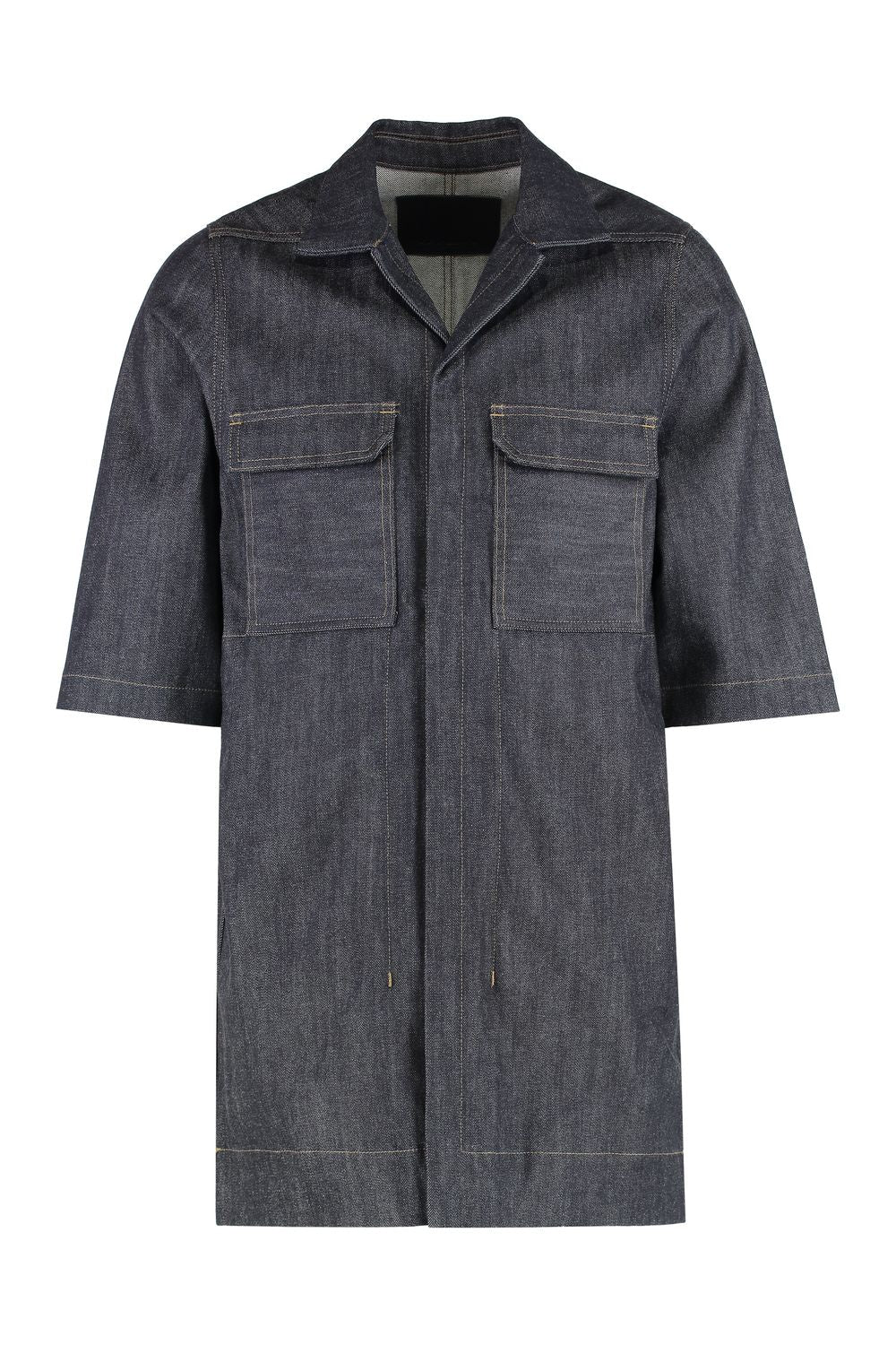 DRKSHDW Men's Overshirt in Denim with Contrast Stitching