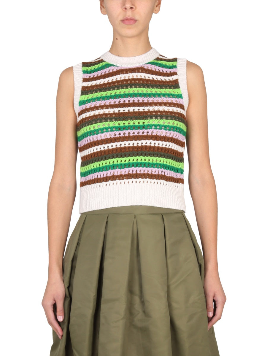 DEPARTMENT FIVE Crawling Striped Mini Top
