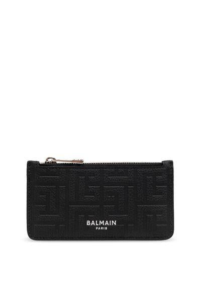 BALMAIN Mini Leather Coin Purse for Men