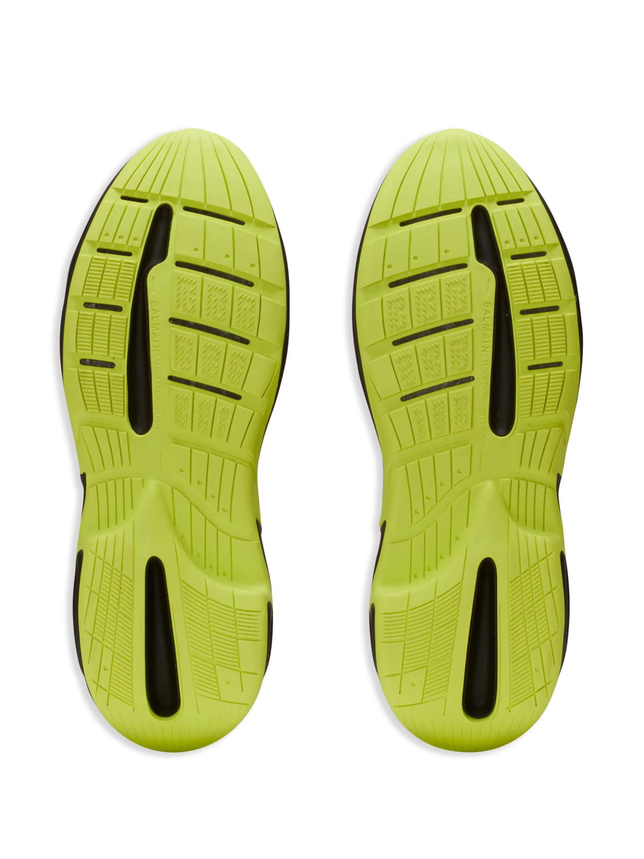 BALMAIN Men's Run-Row Leather Sneakers