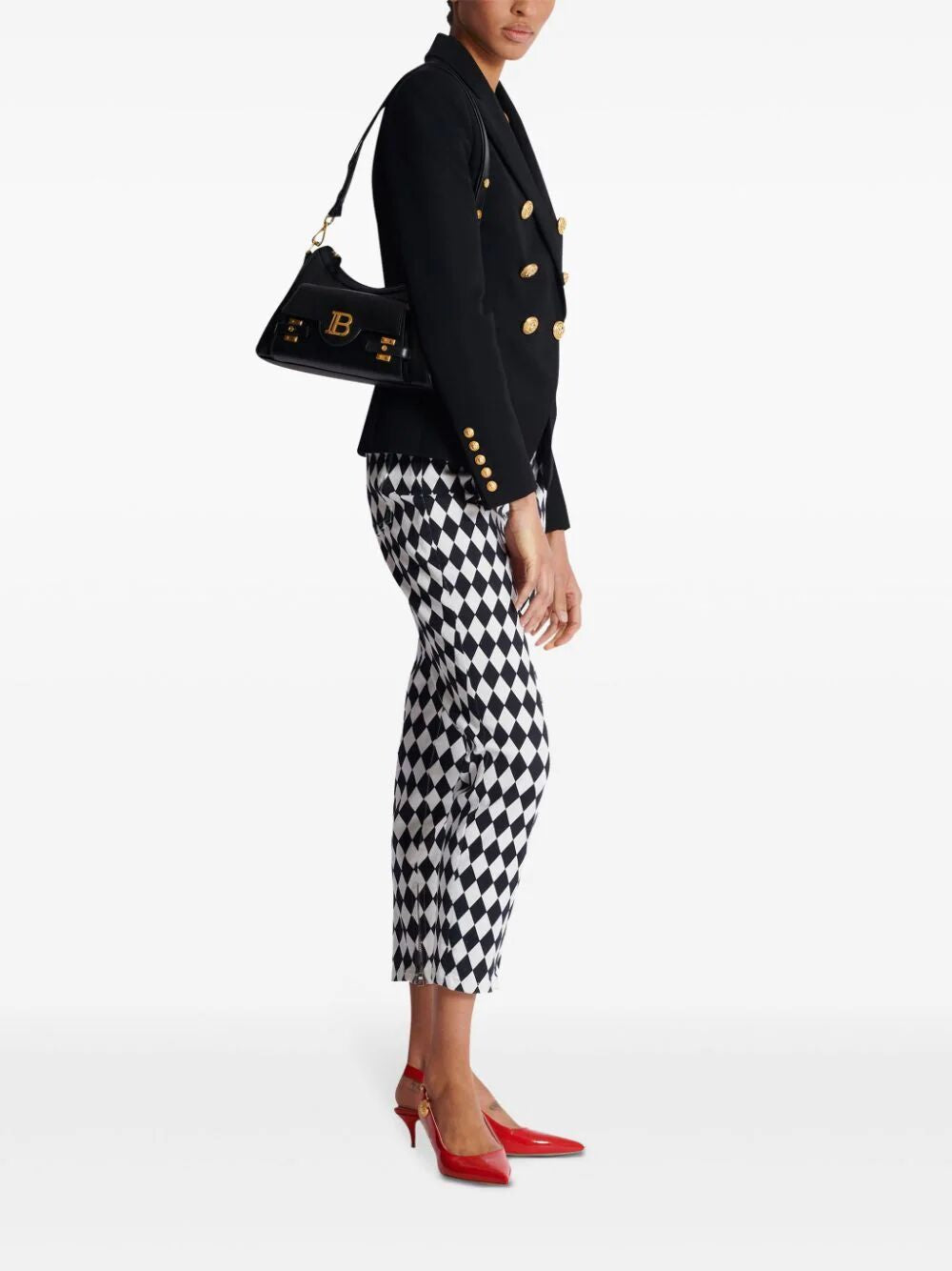 BALMAIN B-BUZZ Mini Hobo Handbag