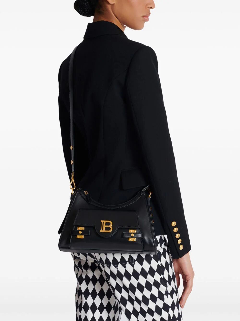 BALMAIN B-BUZZ Mini Hobo Handbag