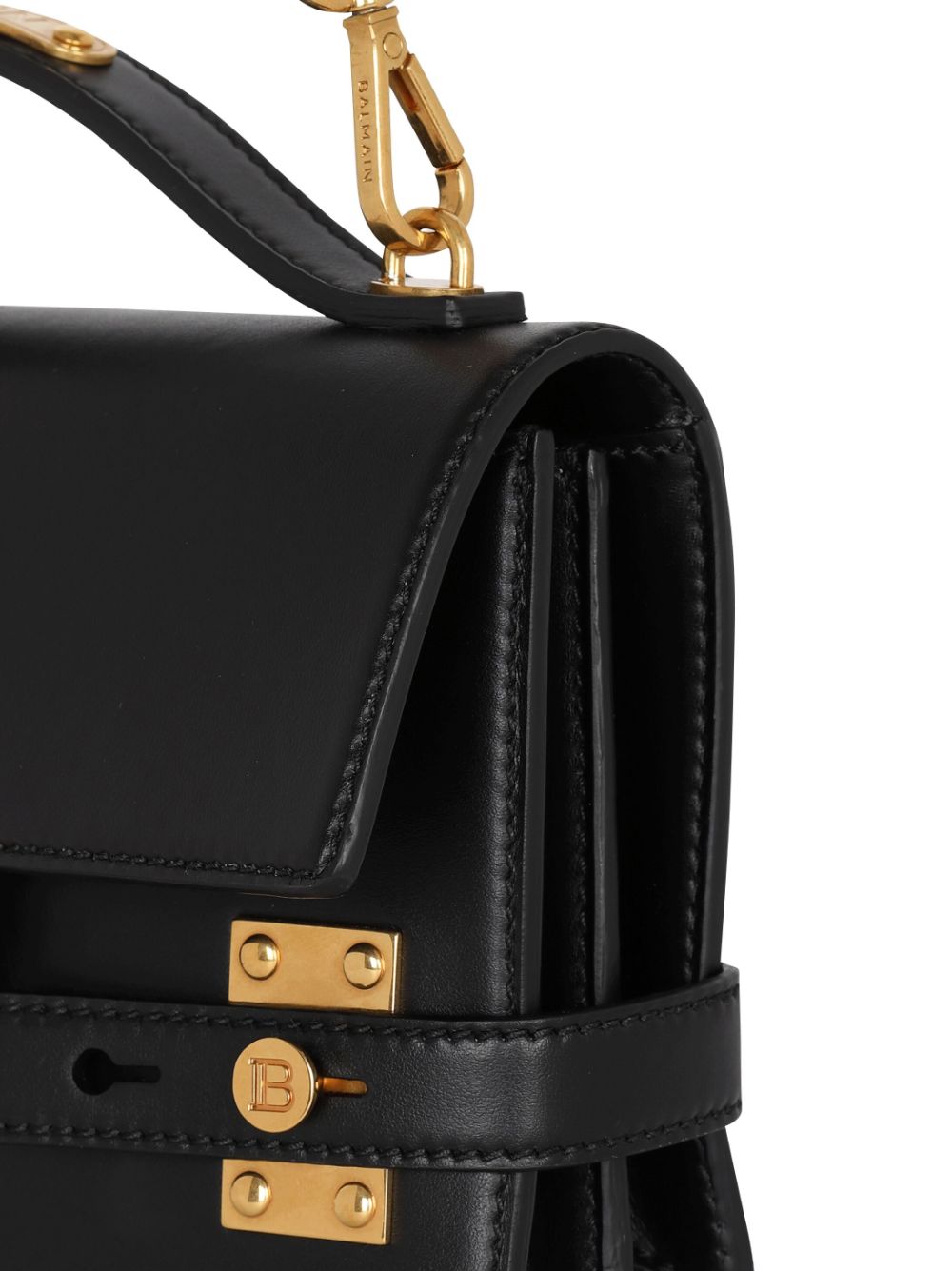 BALMAIN Mini B-Buzz Leather Shoulder Handbag