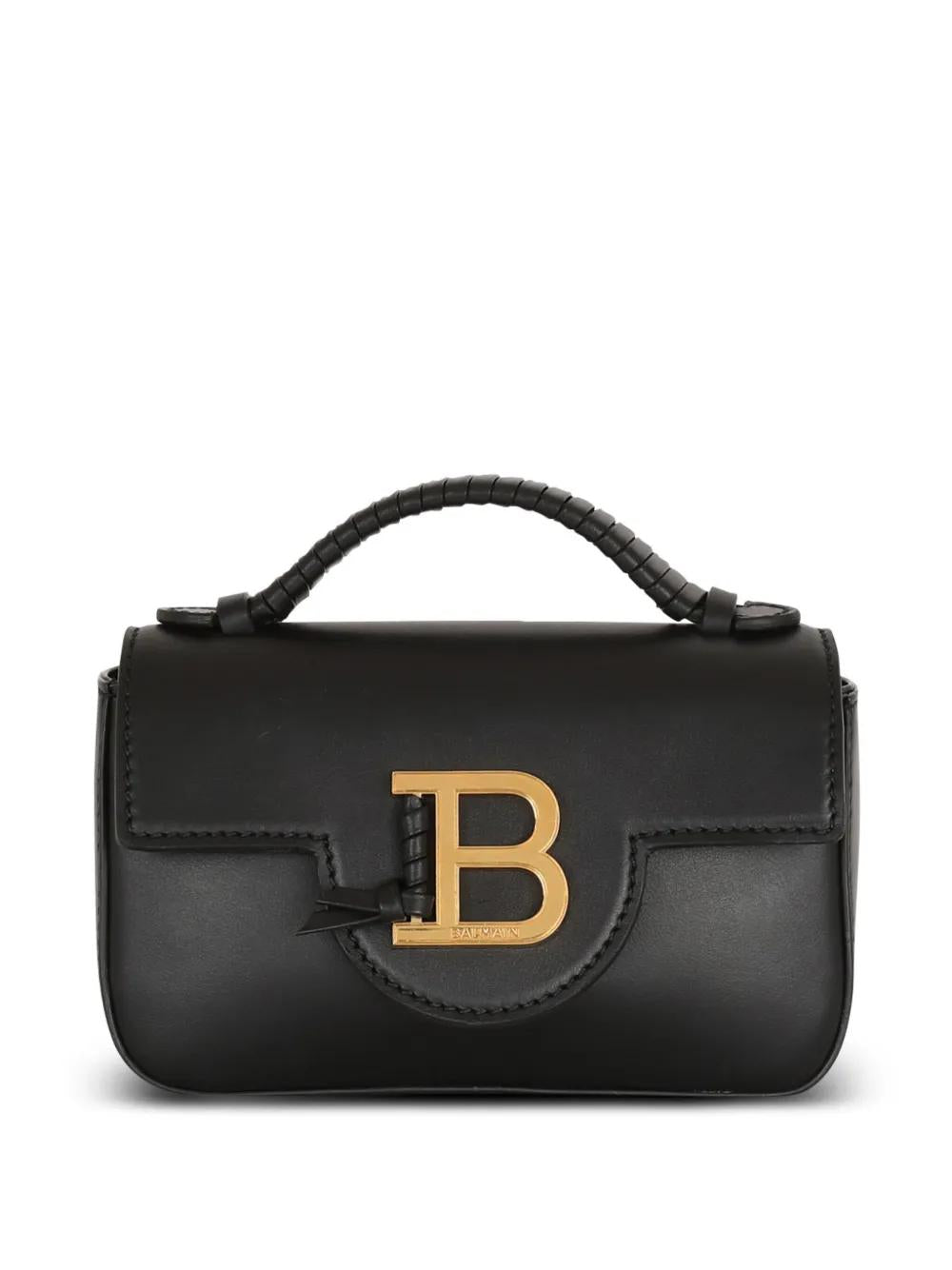 BALMAIN Mini Handbag with Logo Plaque