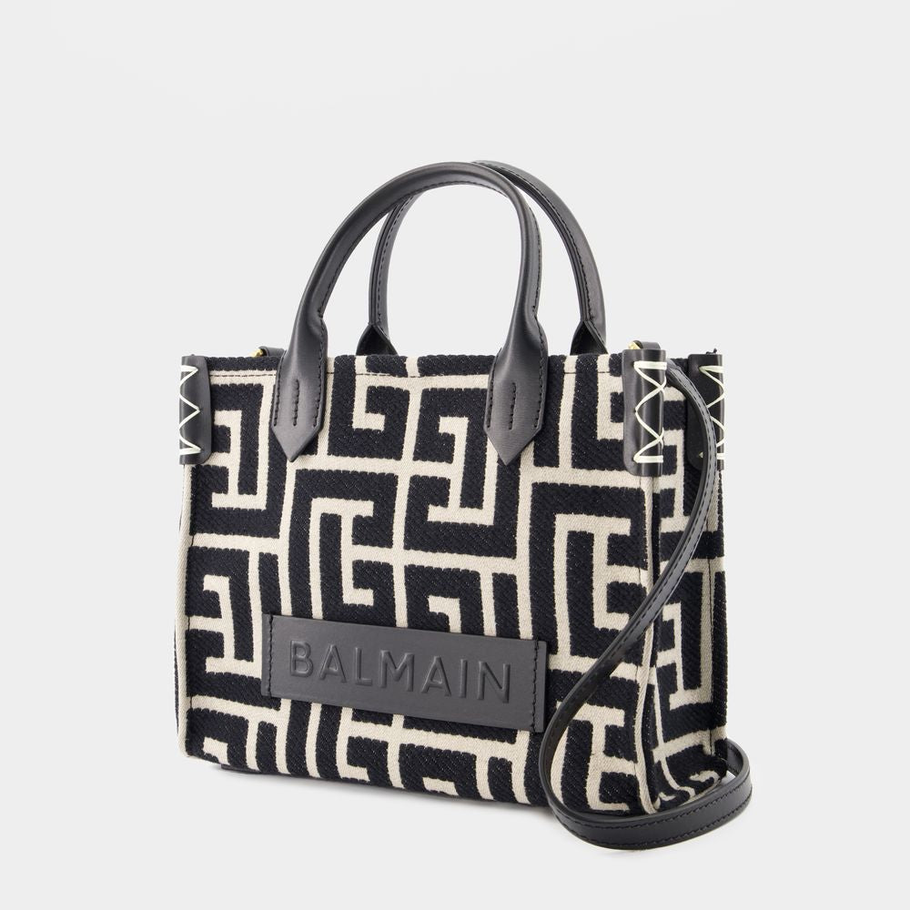 BALMAIN Monogram Jacquard Mini Tote Bag