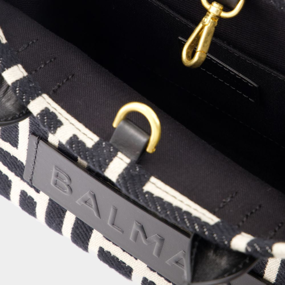 BALMAIN Monogram Jacquard Mini Tote Bag