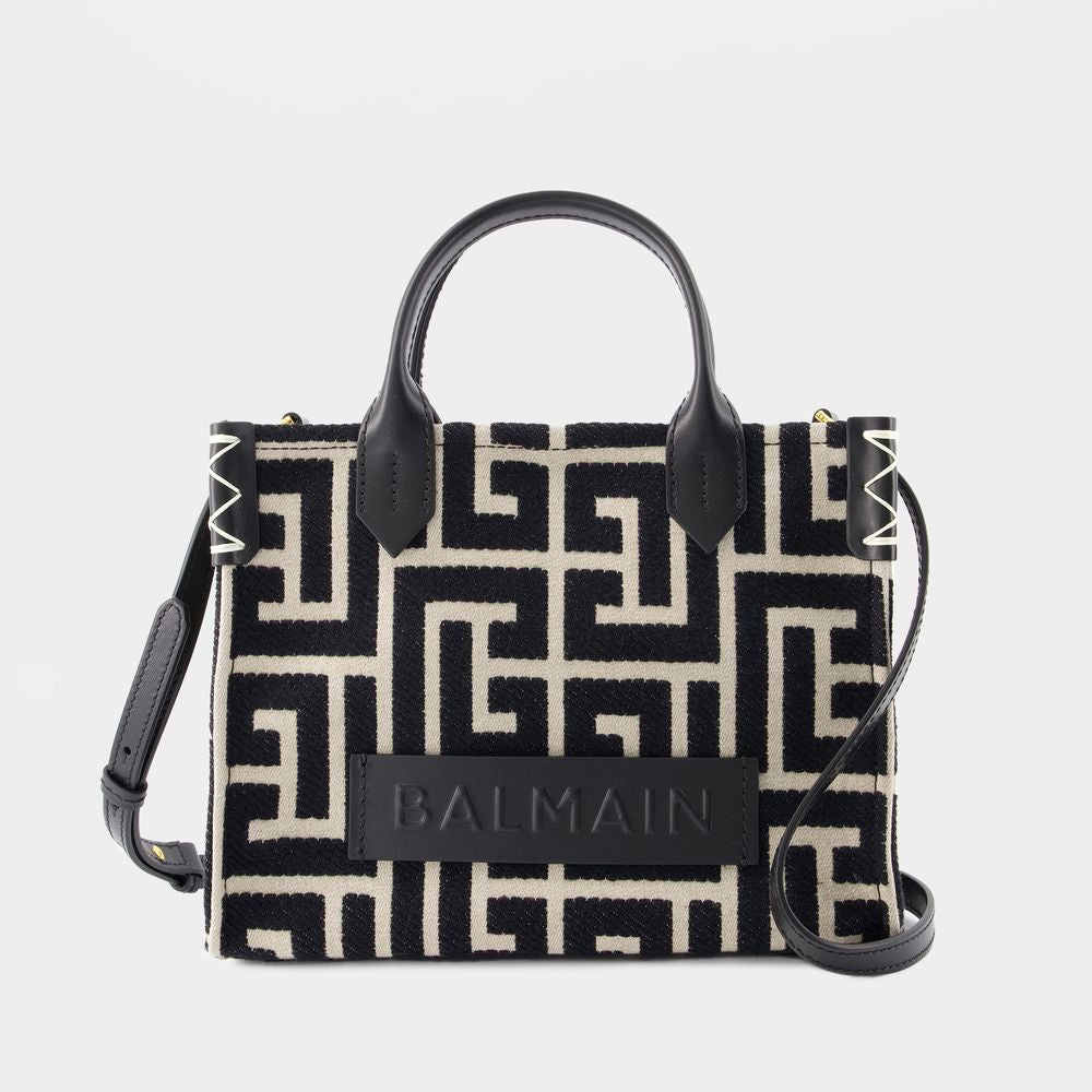 BALMAIN Monogram Jacquard Mini Tote Bag