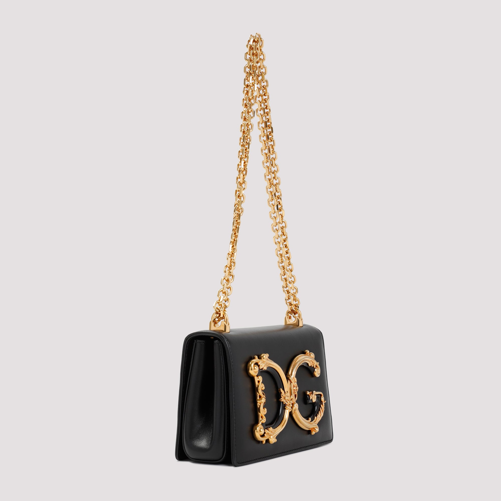 DOLCE & GABBANA Luxurious Mini Clutch with Chain-Link Strap