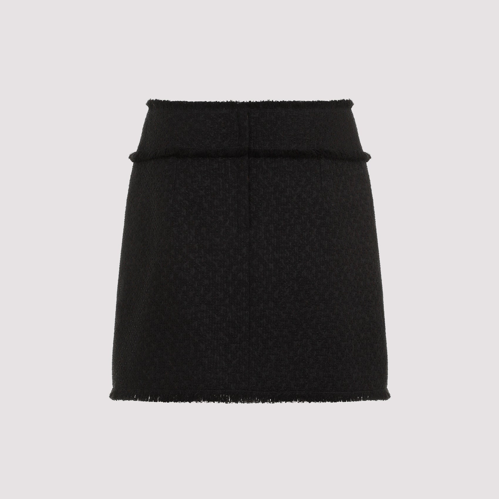 DOLCE & GABBANA Elegant Black Wool Skirt