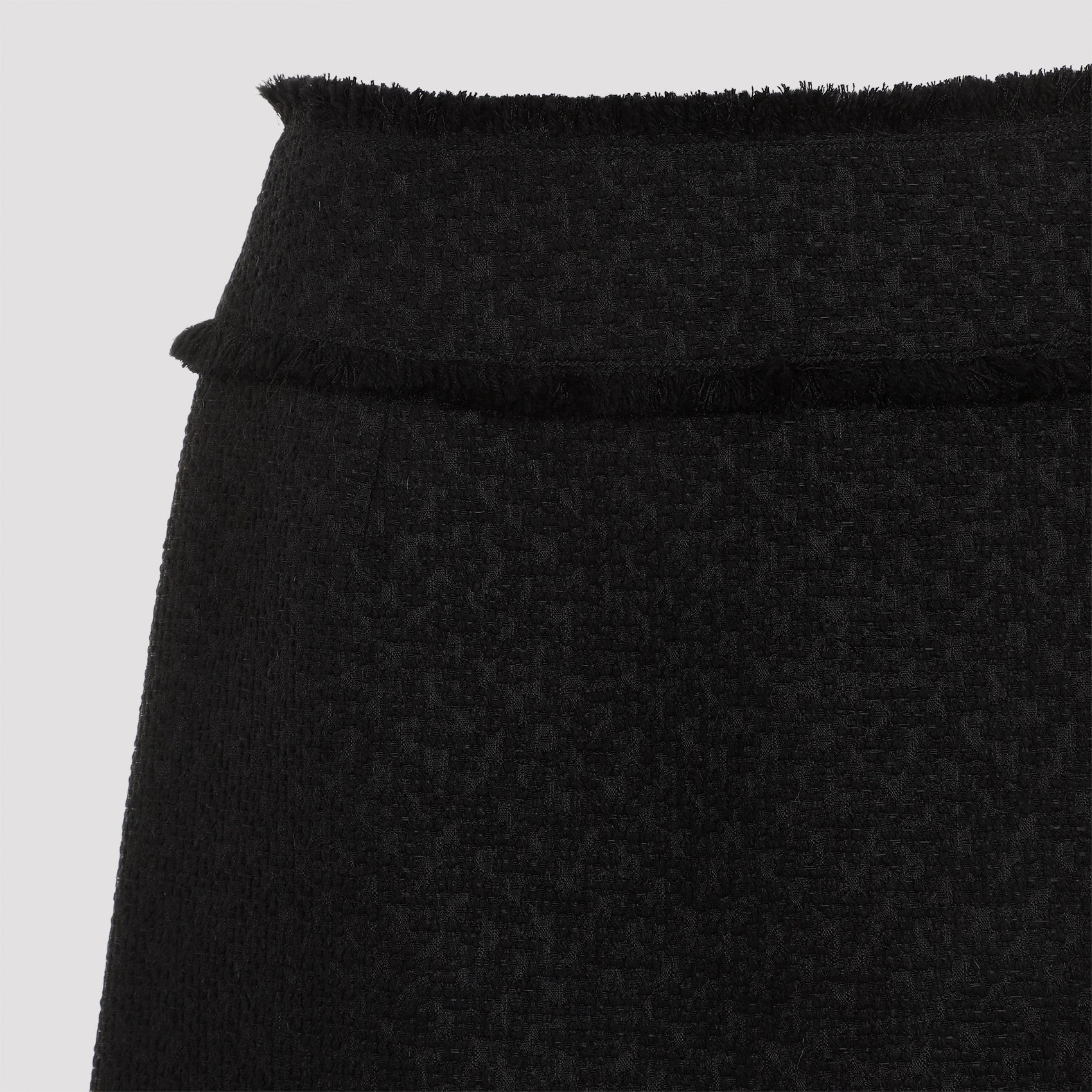 DOLCE & GABBANA Elegant Black Wool Skirt