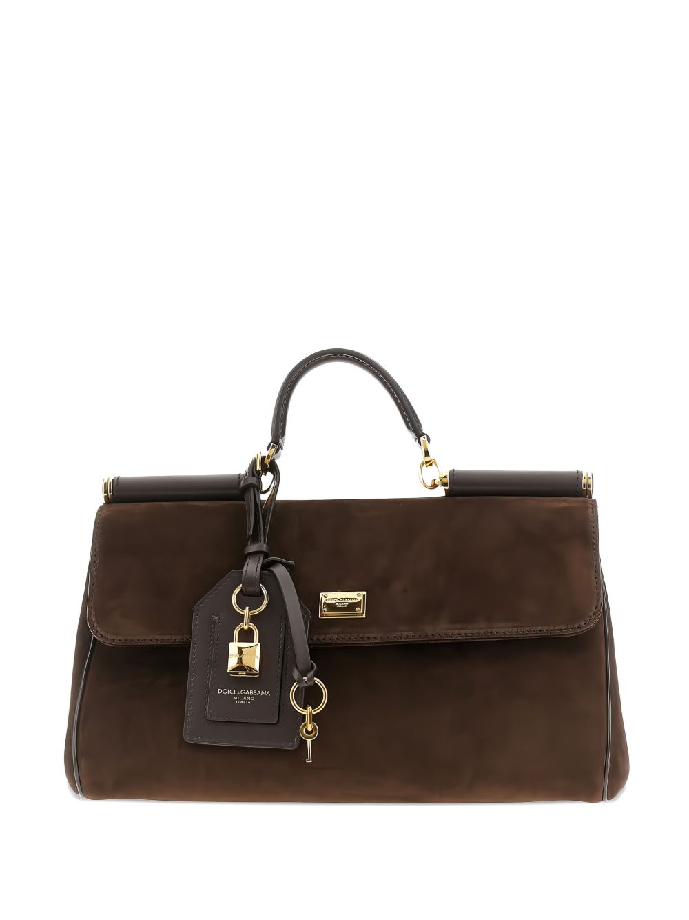 DOLCE & GABBANA Elegant Suede Handbag