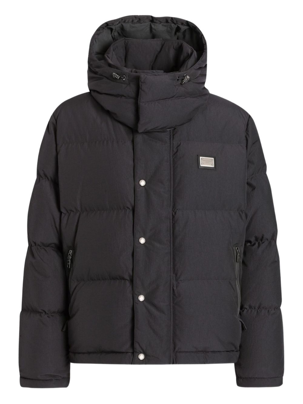 DOLCE & GABBANA Quilted Down Jacket with Cozy Hood for Men