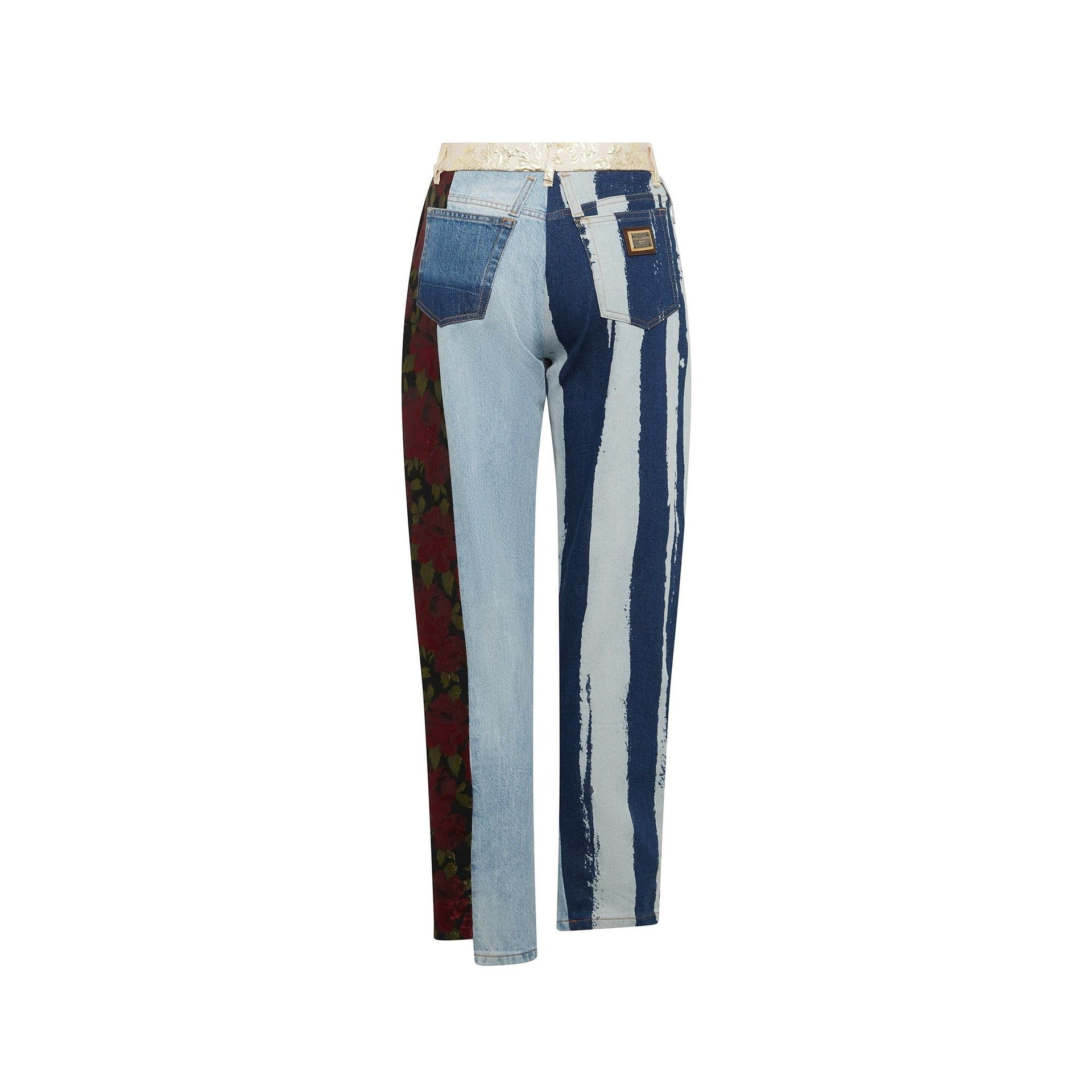 DOLCE & GABBANA Embroidered Denim Pants for Women