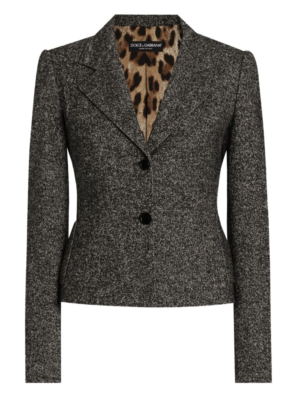 DOLCE & GABBANA Stylish Women's Jacket with Luxe Leopard Lining