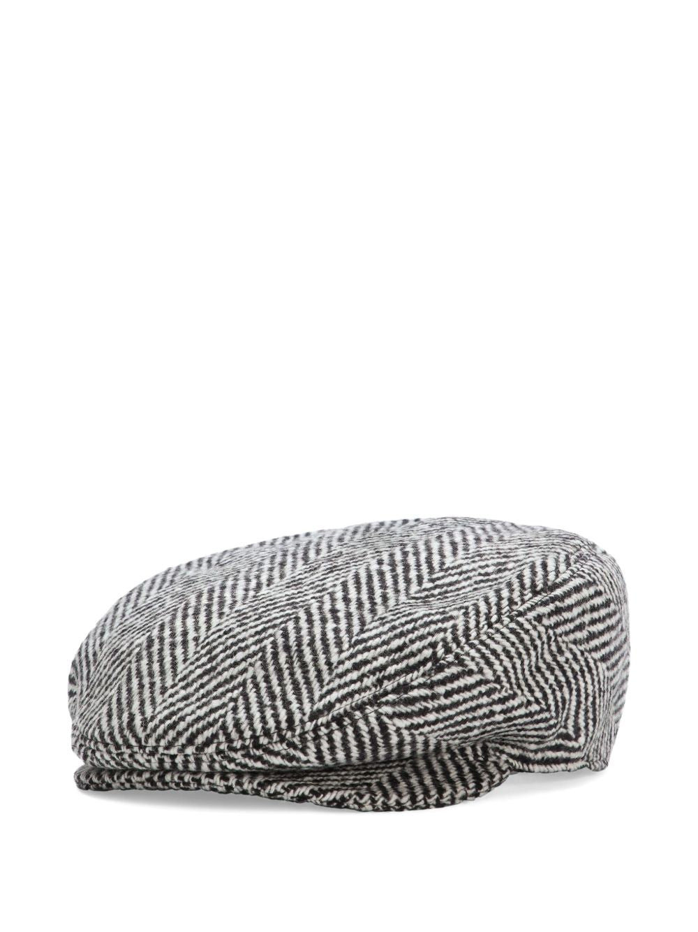 DOLCE & GABBANA Chevron Pattern Shetland Cap for Men