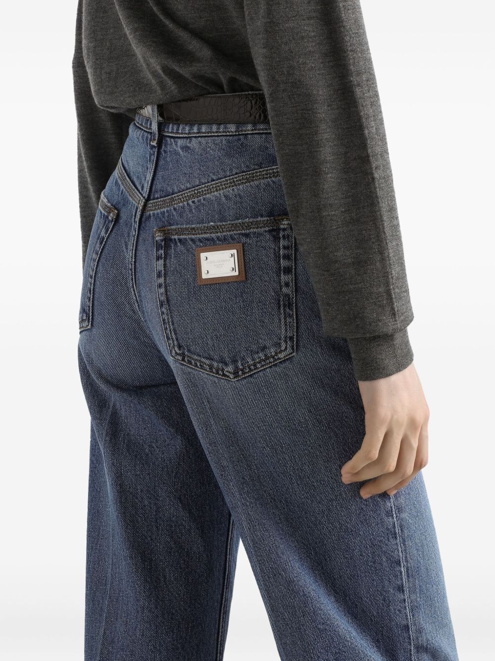 DOLCE & GABBANA High-Waisted Denim Cigarette Jeans for Women