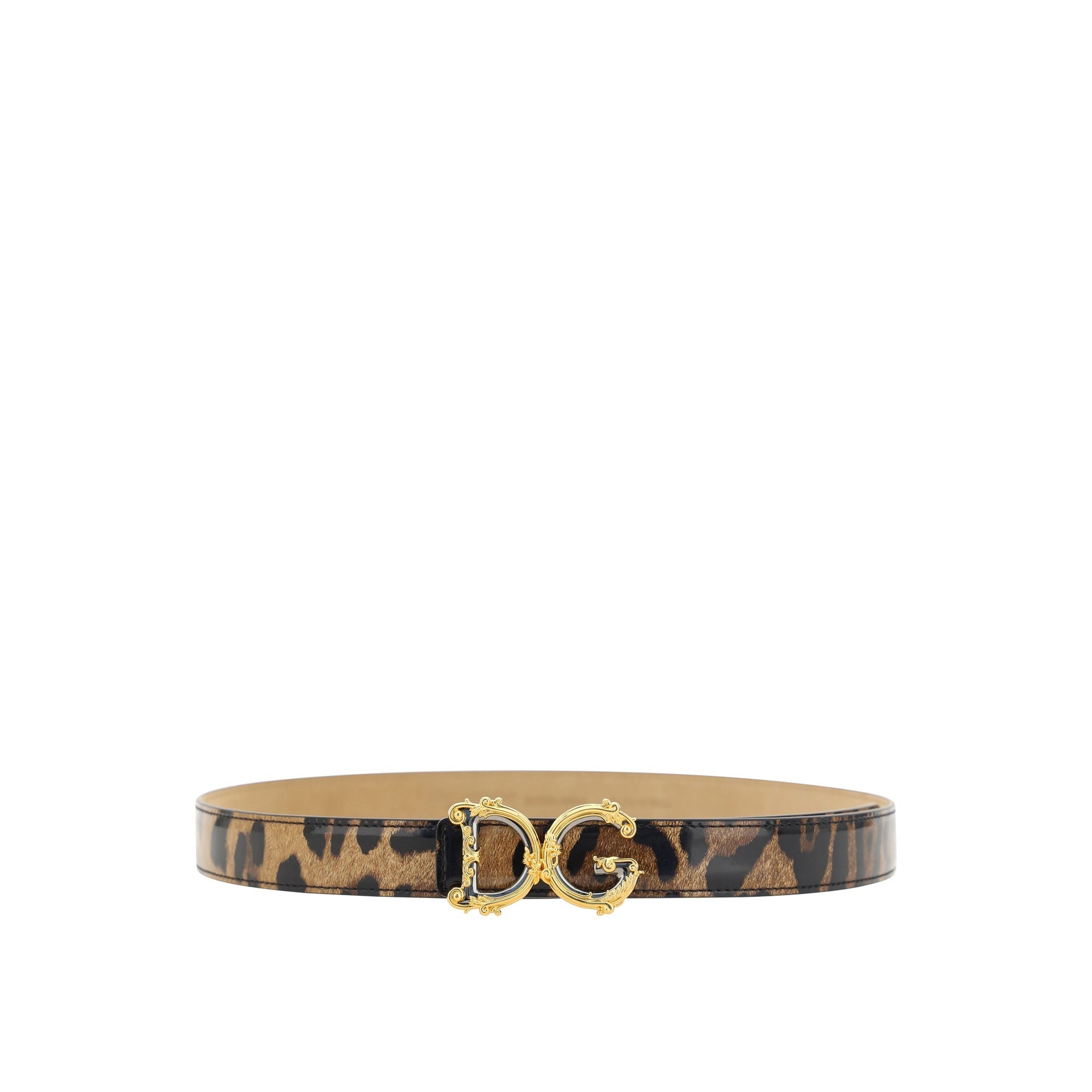 DOLCE & GABBANA Leather Logo Belt - 2 cm Height