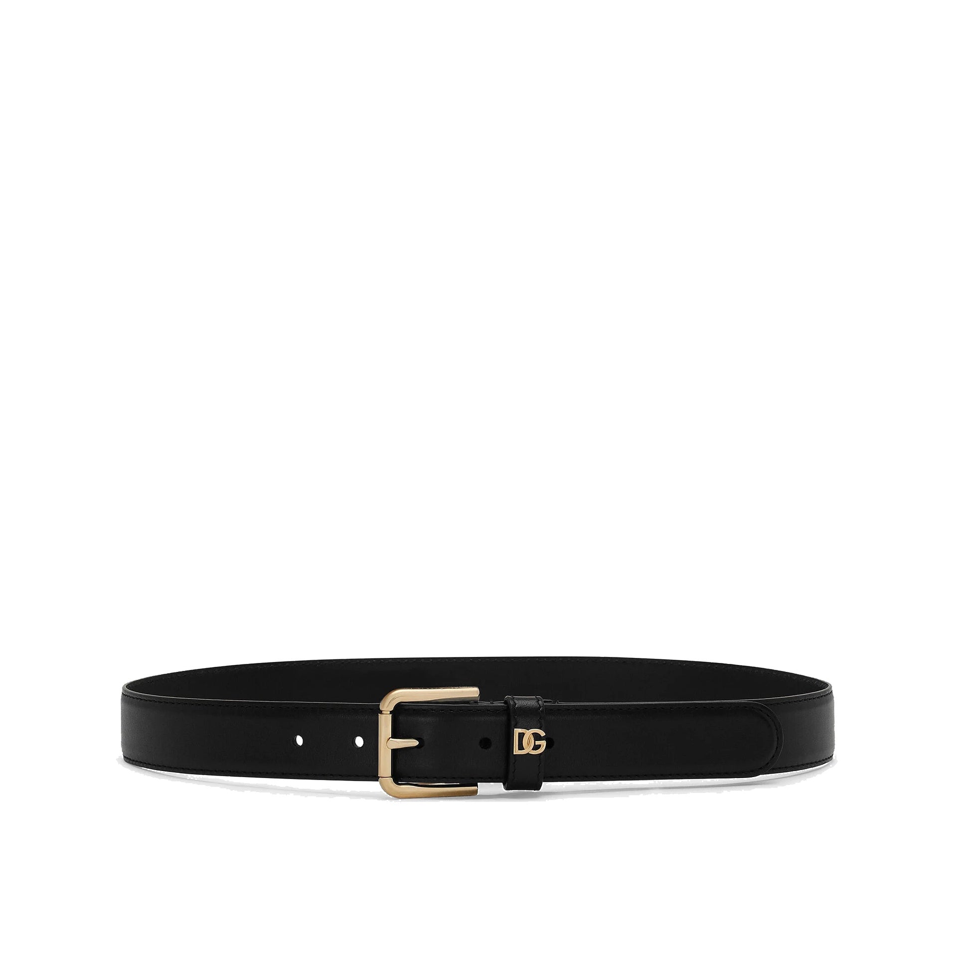 DOLCE & GABBANA Leather Logo Belt - 30 mm