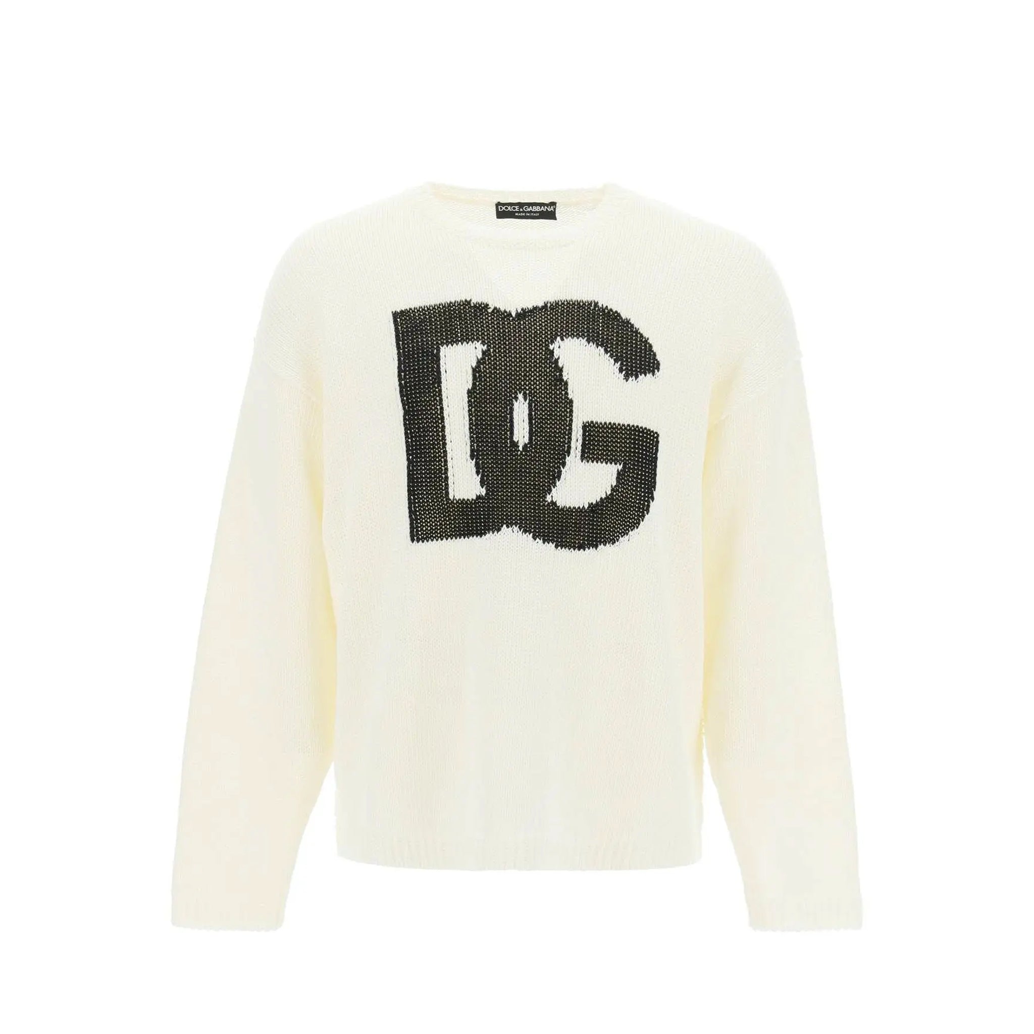 DOLCE & GABBANA Linen Logo Sweater for Men