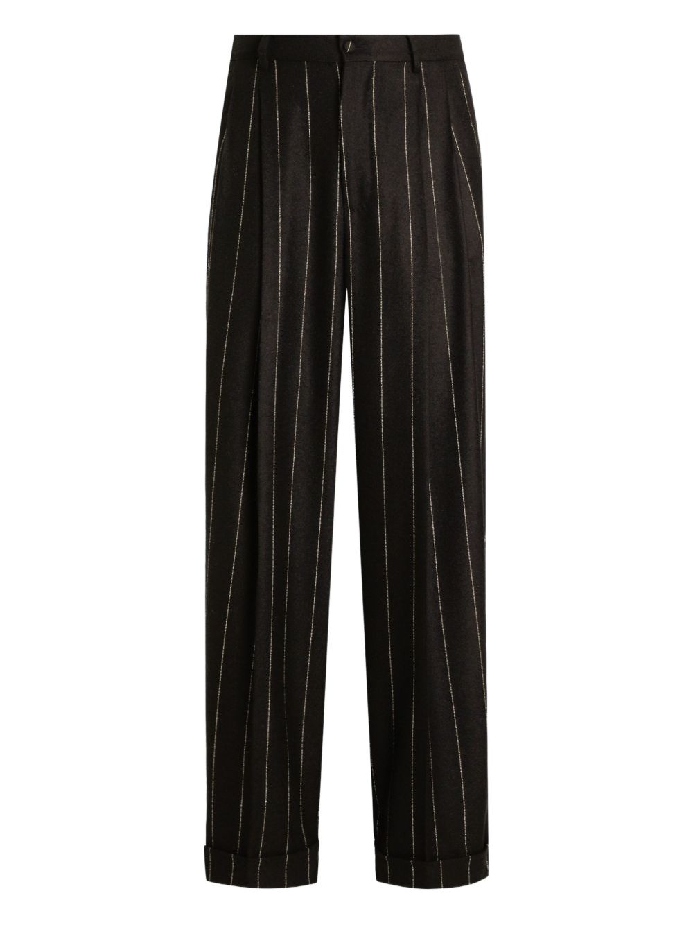 DOLCE & GABBANA Pinstriped Flannel Trousers for Men