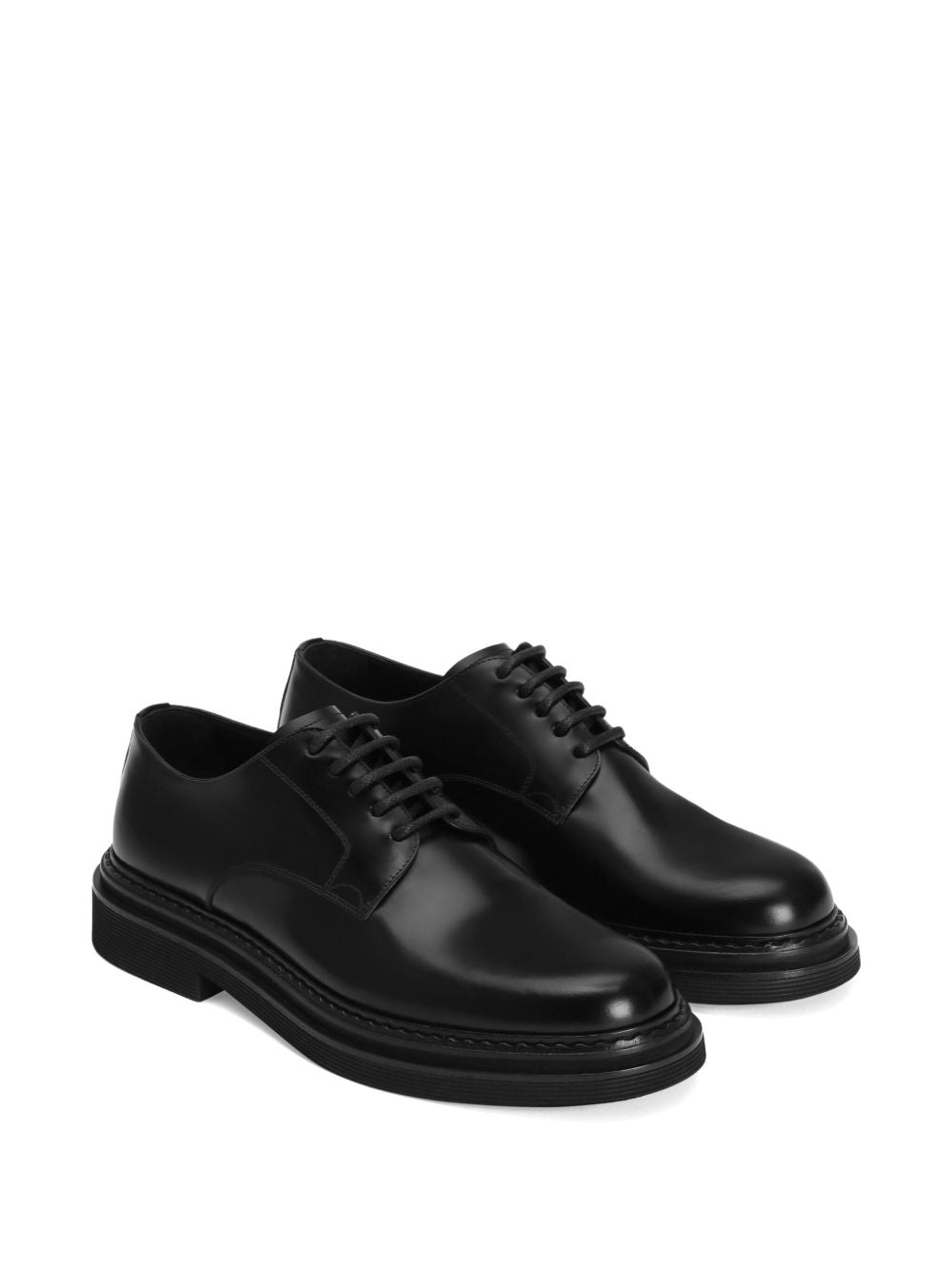 DOLCE & GABBANA Laced Leather Shoes for Men - Fall Winter Collection 2025